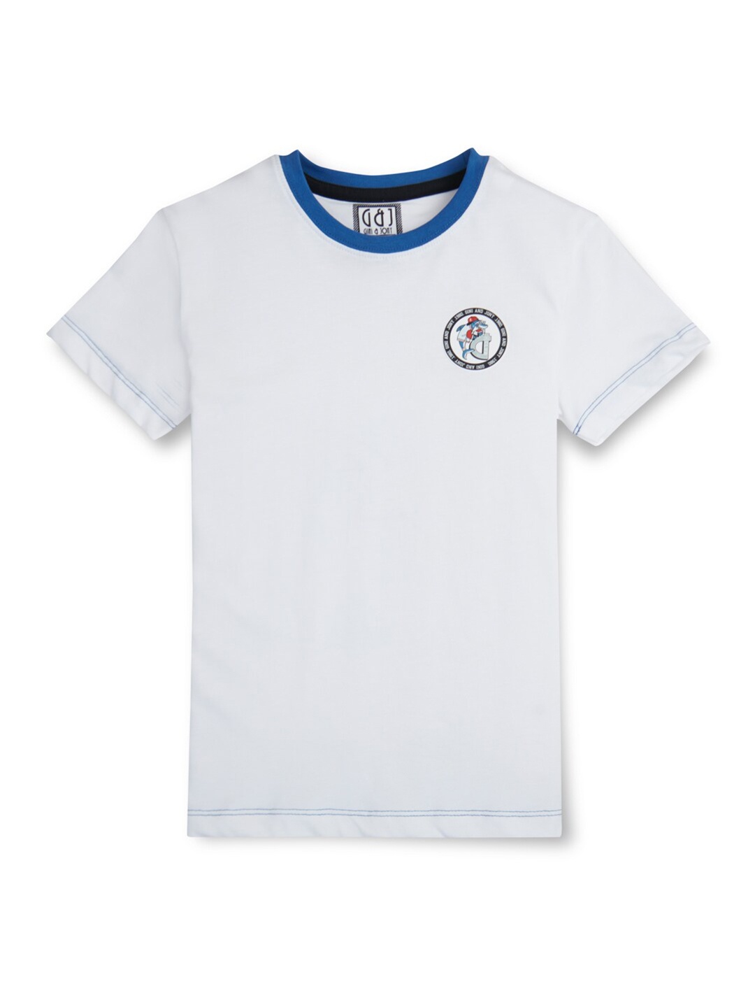 

Gini and Jony Boys Round Neck Short Sleeves Regular Fit T-shirt, White