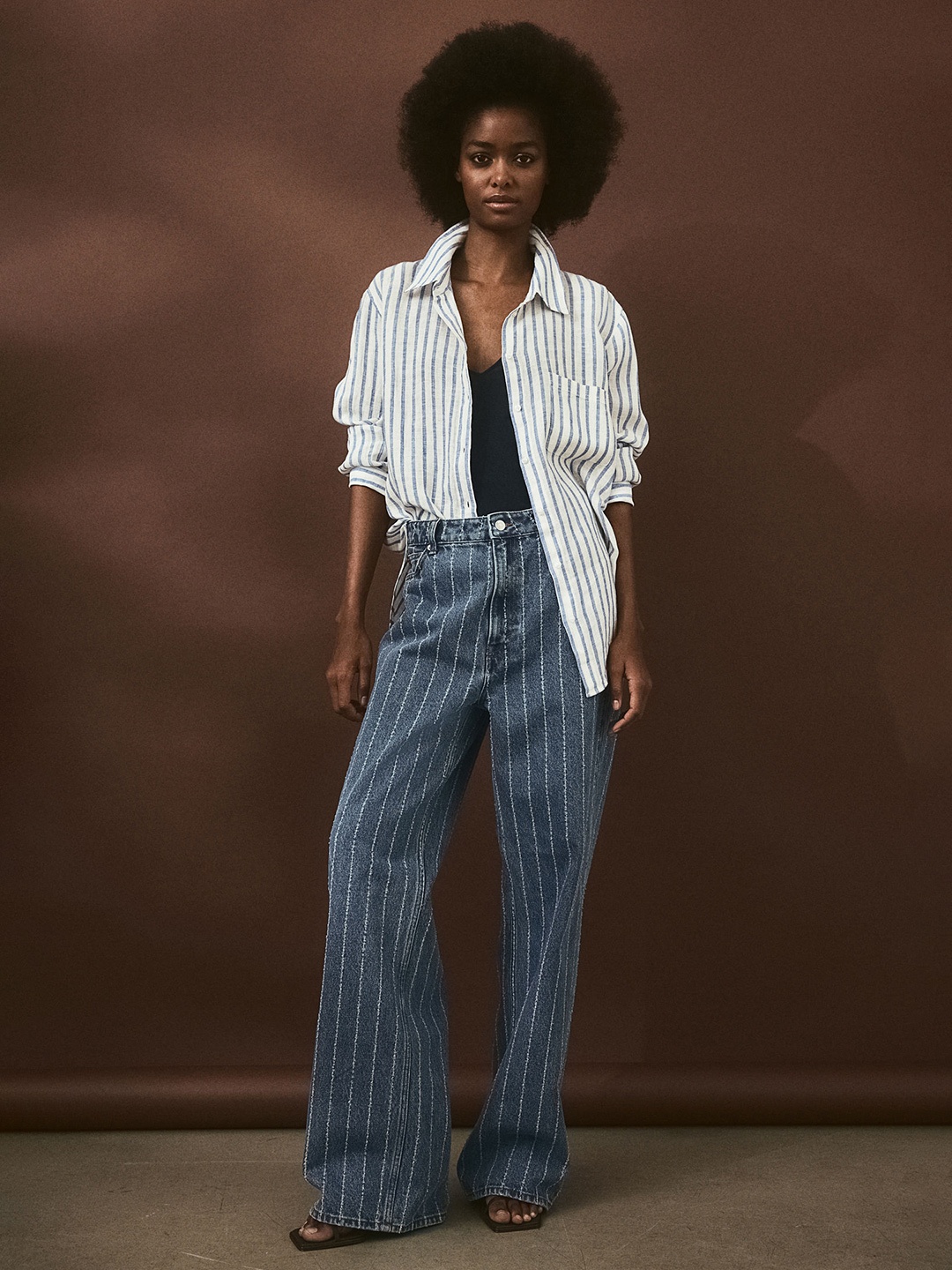 

H&M Linen Shirt, Blue