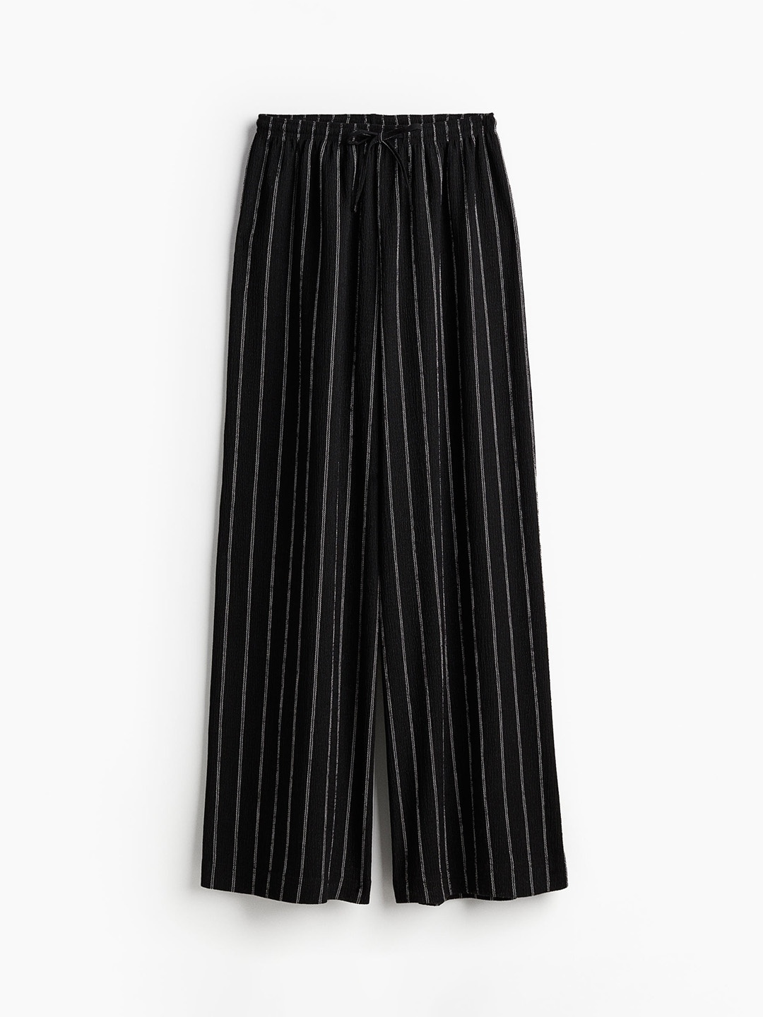 

H&M Women Wide Pull-On Trousers, Black