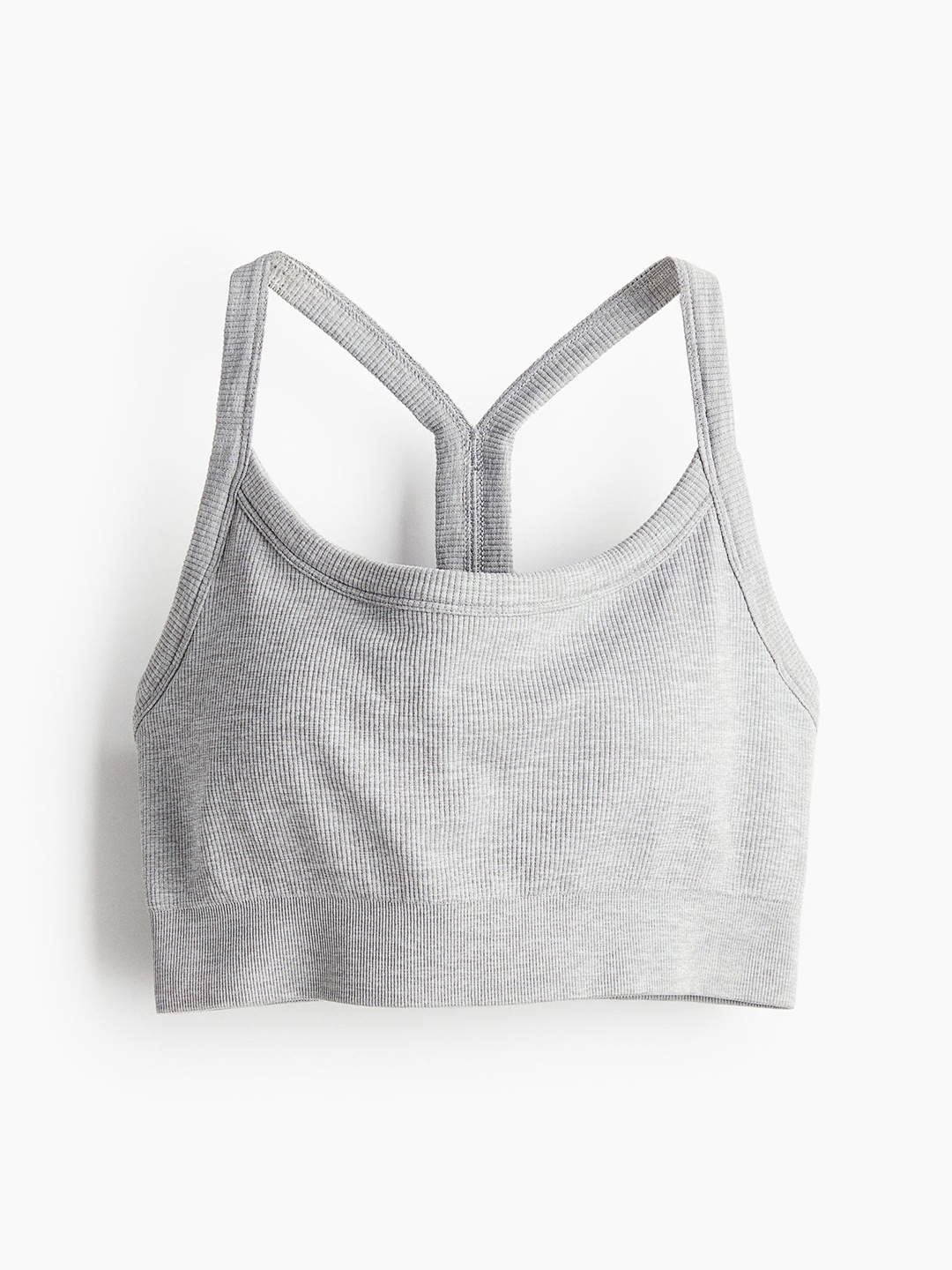 

H&M Women DryMove Seamless Medium Support Sports Bra, Grey