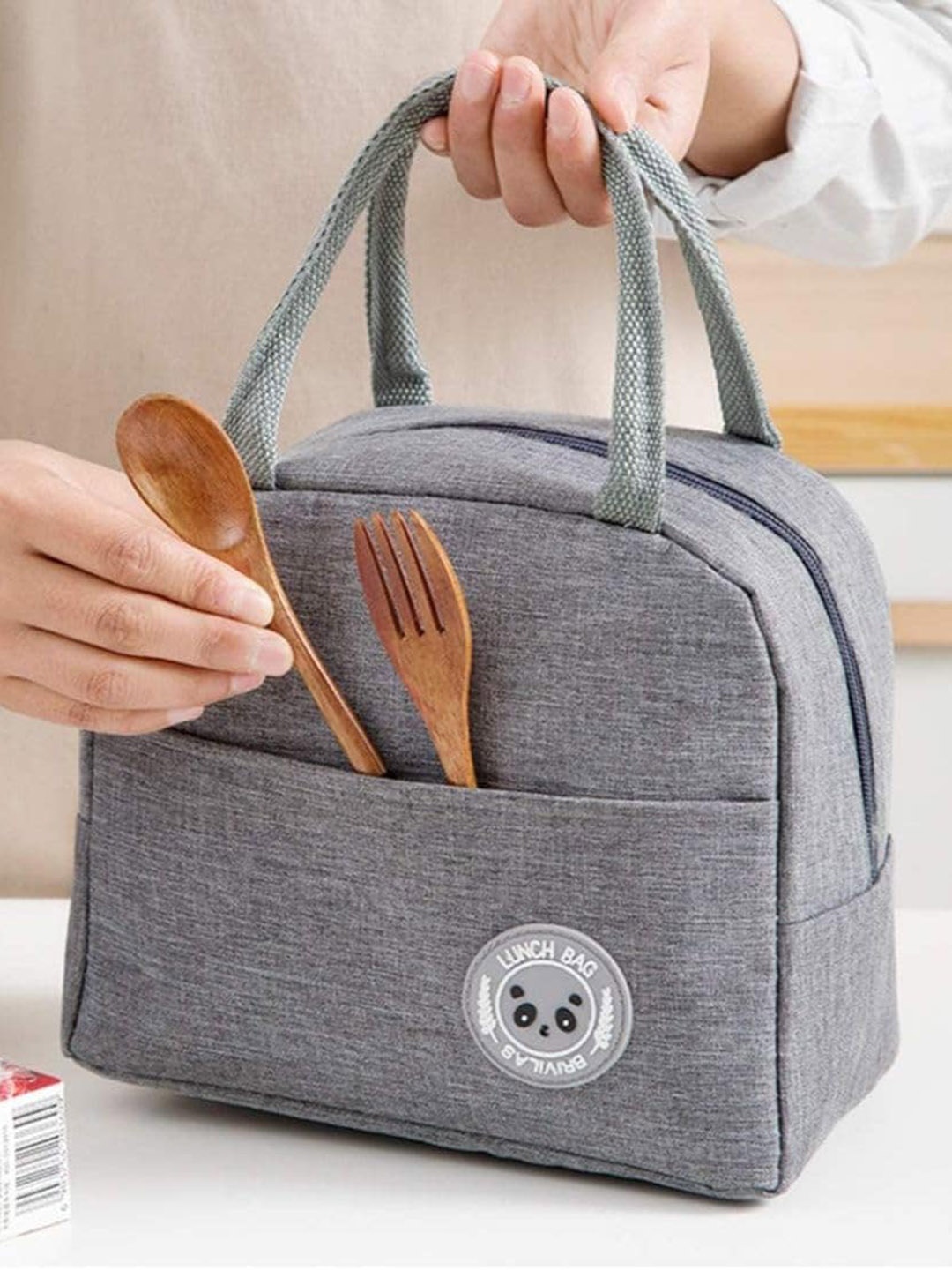 

ZEVORA Insulated Lunch Bags, Grey