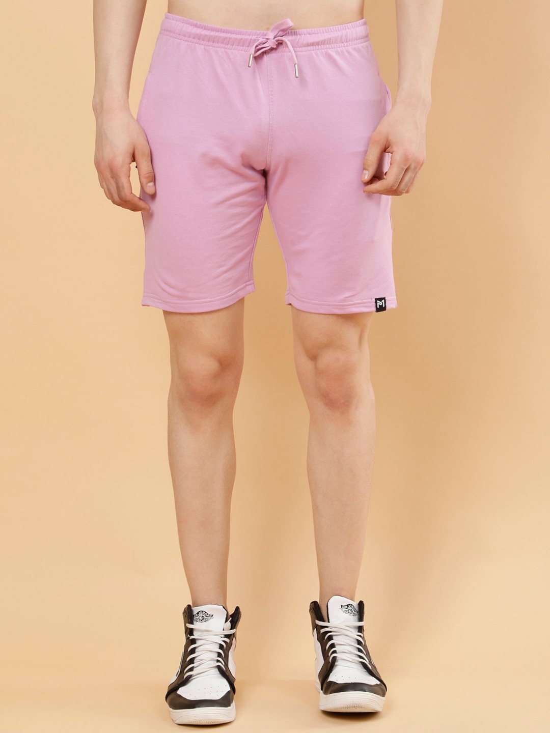 

PockMAN Men Mid-Rise Cotton Shorts, Lavender