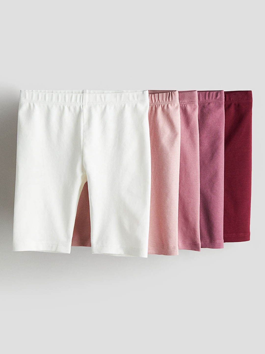 

H&M Girls 5-Pack Cotton Cycling Shorts, Pink