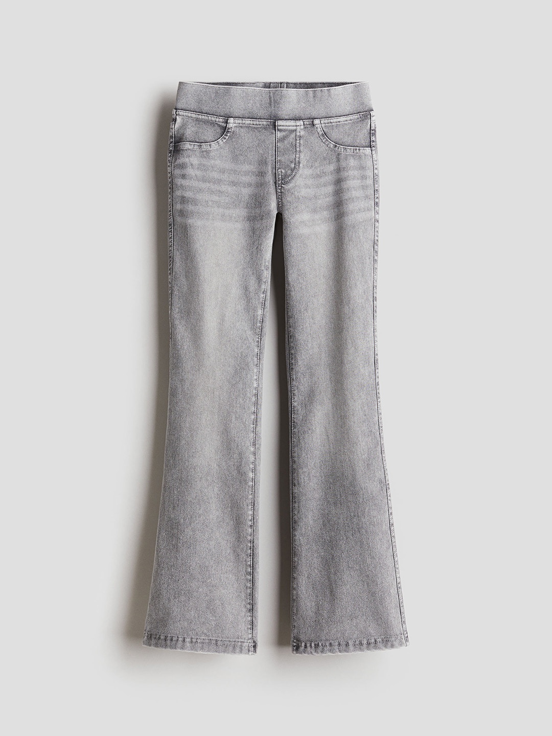 

H&M Girls Flared Jersey Trousers, Grey