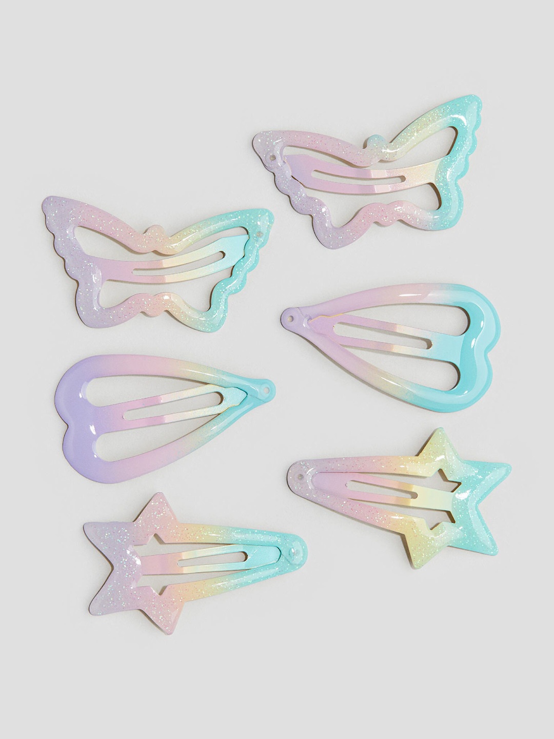 

H&M Girls 6-Pack Hair Clips, Purple