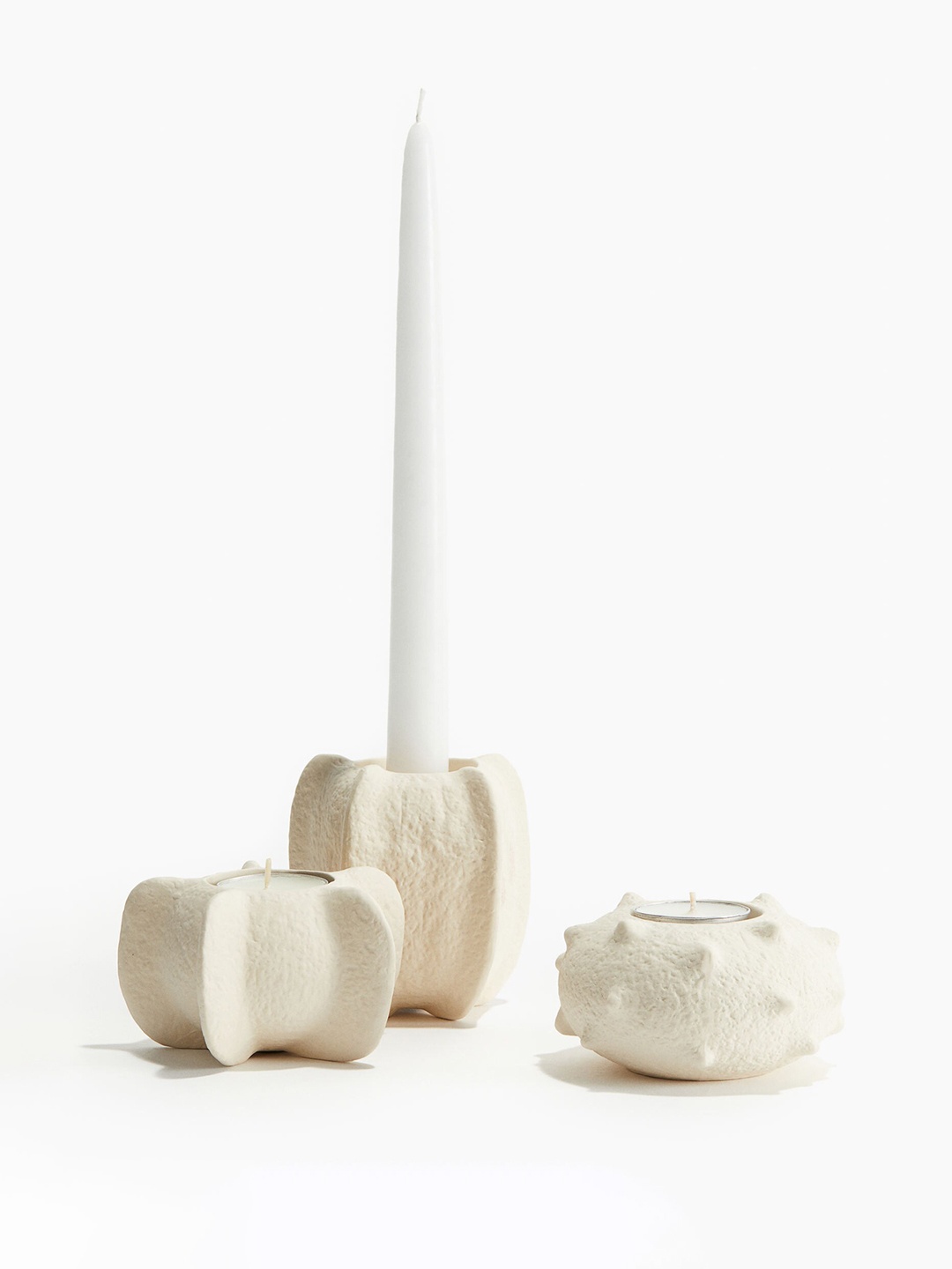 

H&M White Stoneware Candlestick