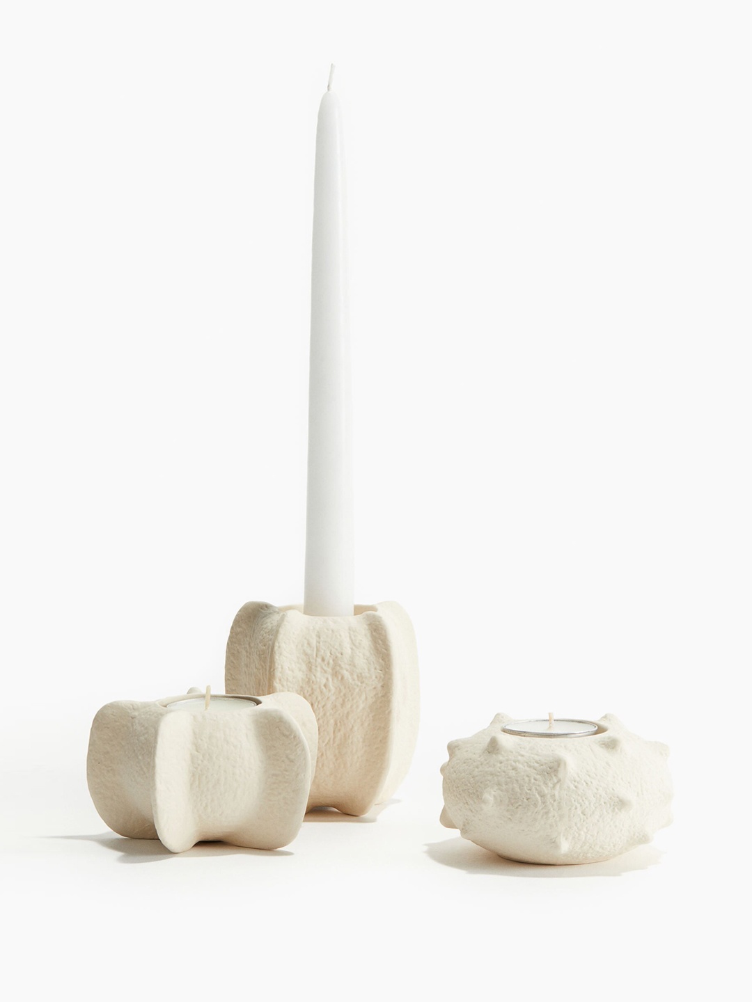 

H&M White Stoneware Candlestick