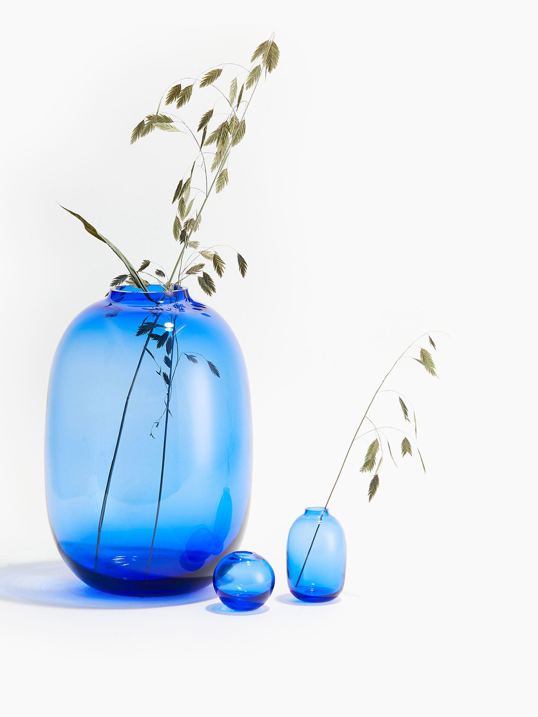 

H&M Blue Clear Glass Mini Vase
