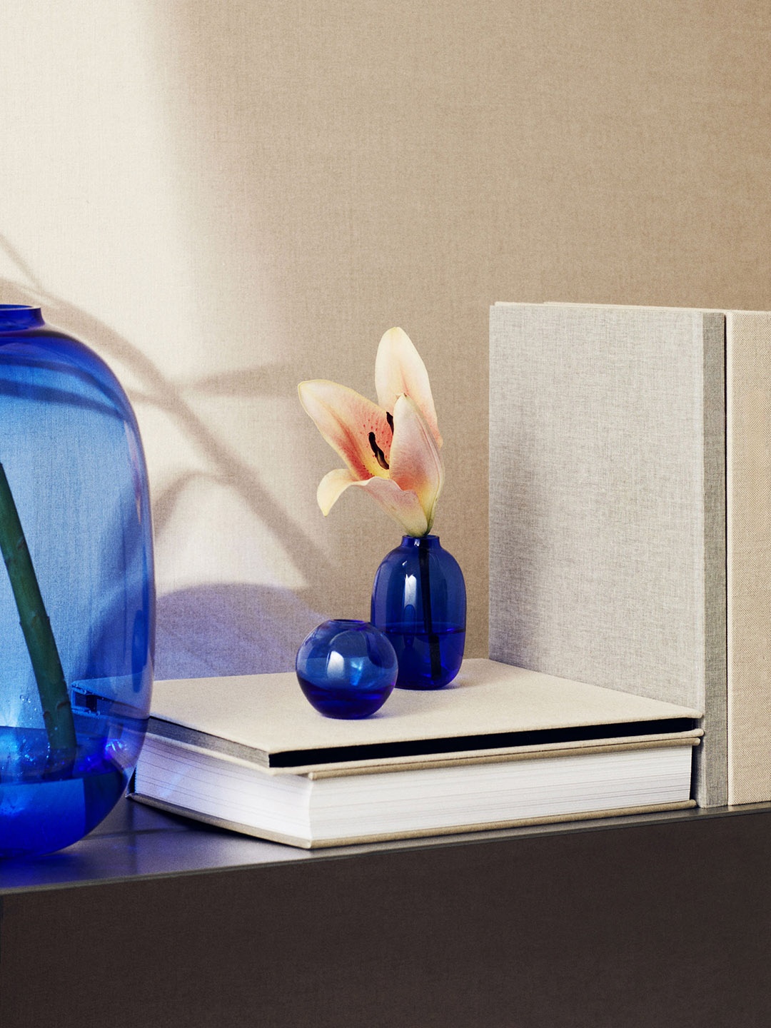 

H&M Blue Clear Glass Mini Vase
