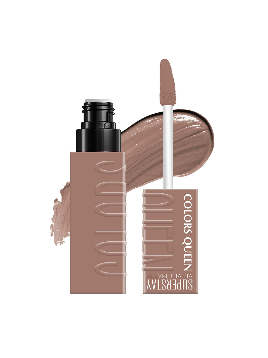 

Colors Queen Super Stay Velvet Matte LongLasting Liquid Lipstick 4.2ml - Muddy Maddness 20, Taupe