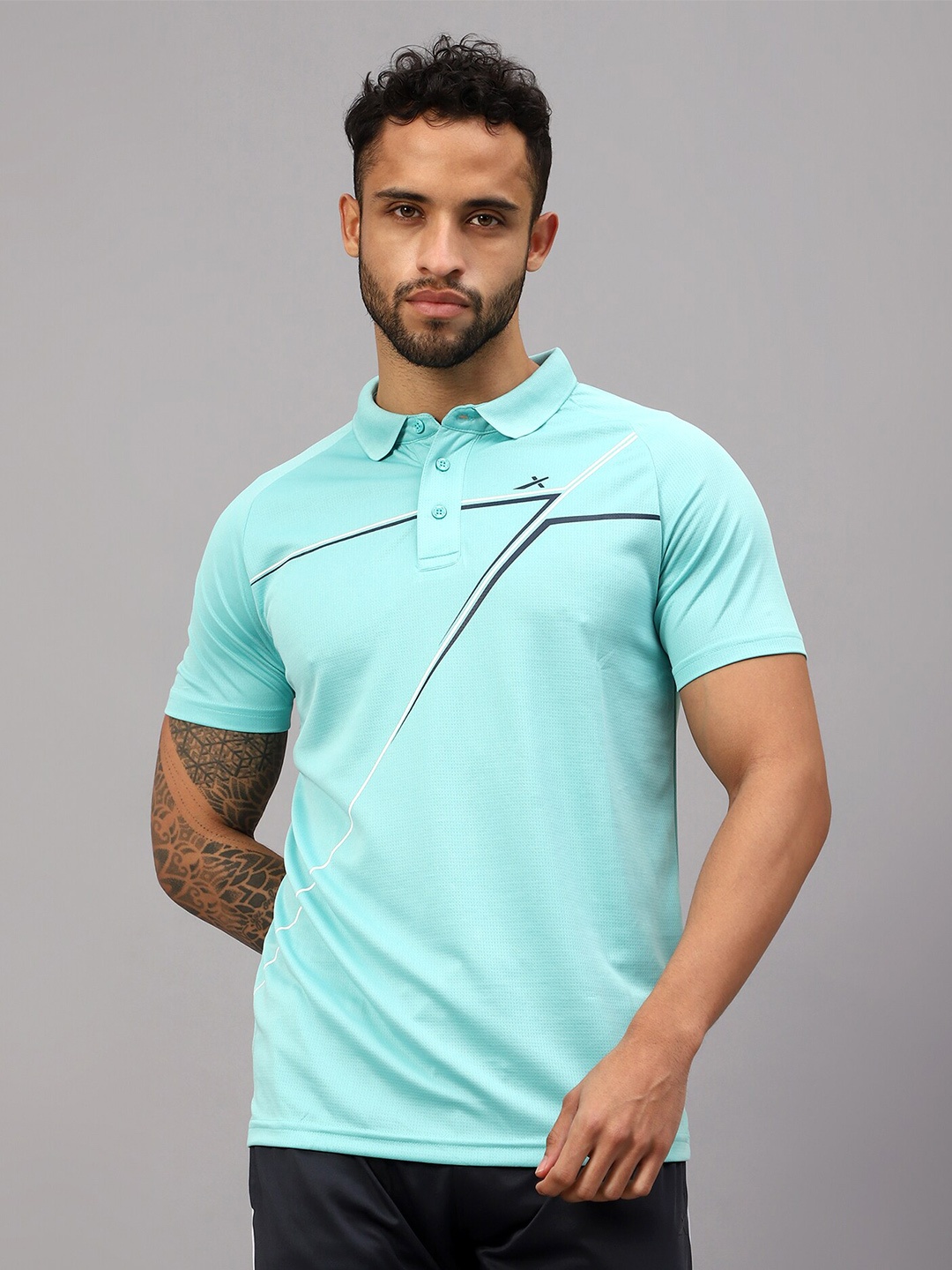 

VECTOR X Moisture Wicking Polo Collar Sports T-shirt, Sea green