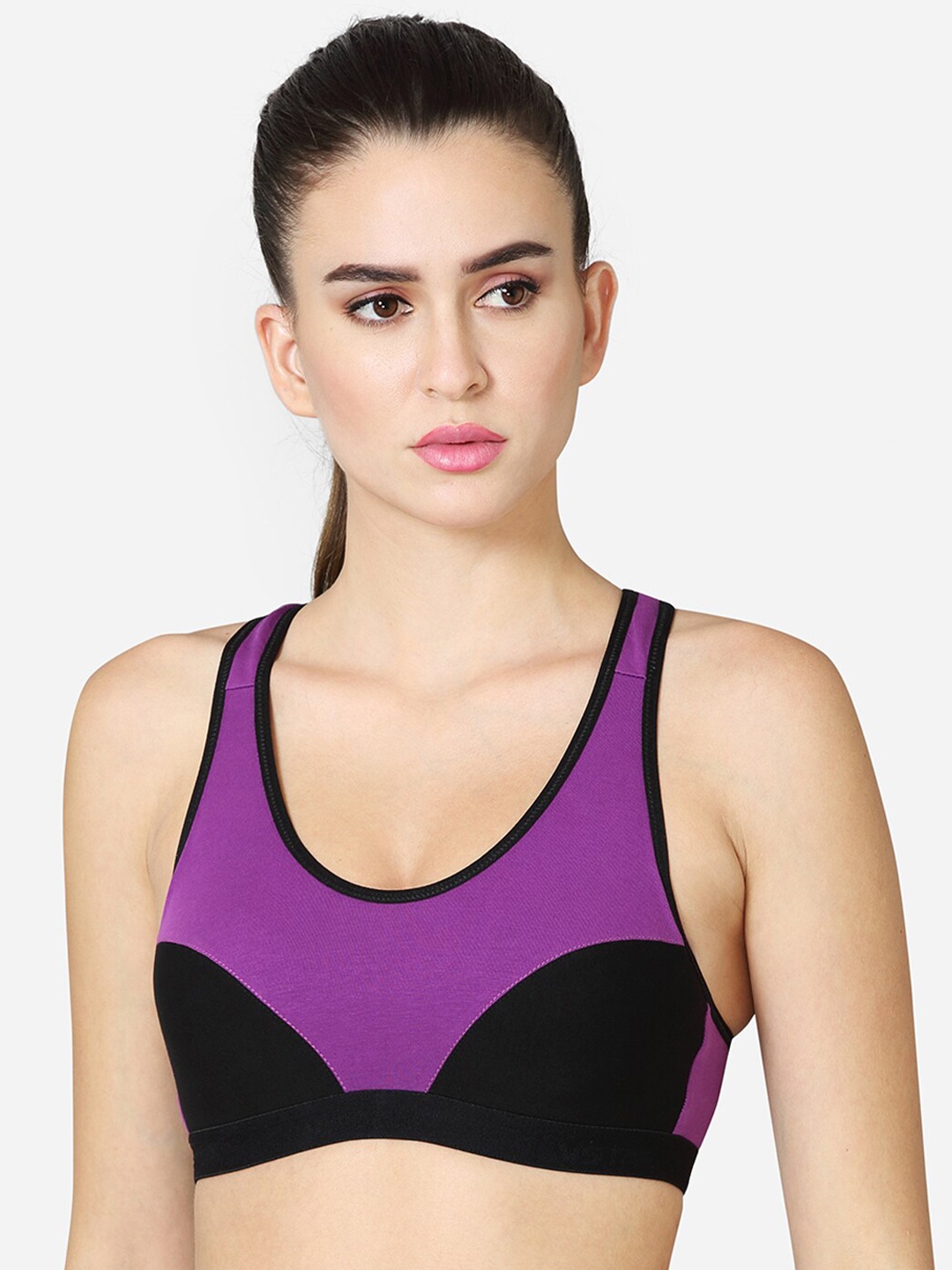 

VStar Full Coverage Lightly Padded Training or Gym Workout Bra With All Day Comfort, Purple