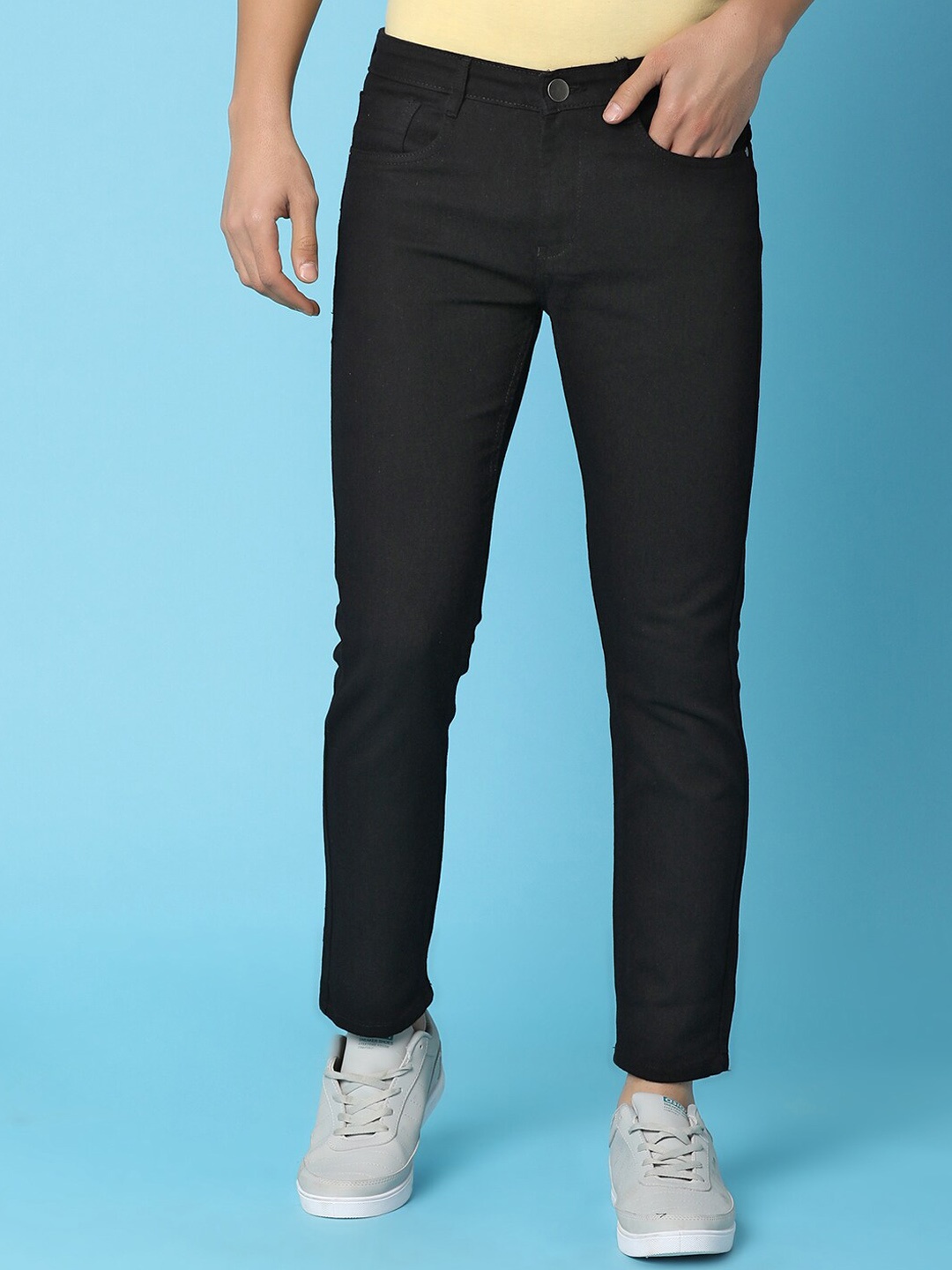 

V-Mart Men Slim Fit Mid-Rise Jeans, Black