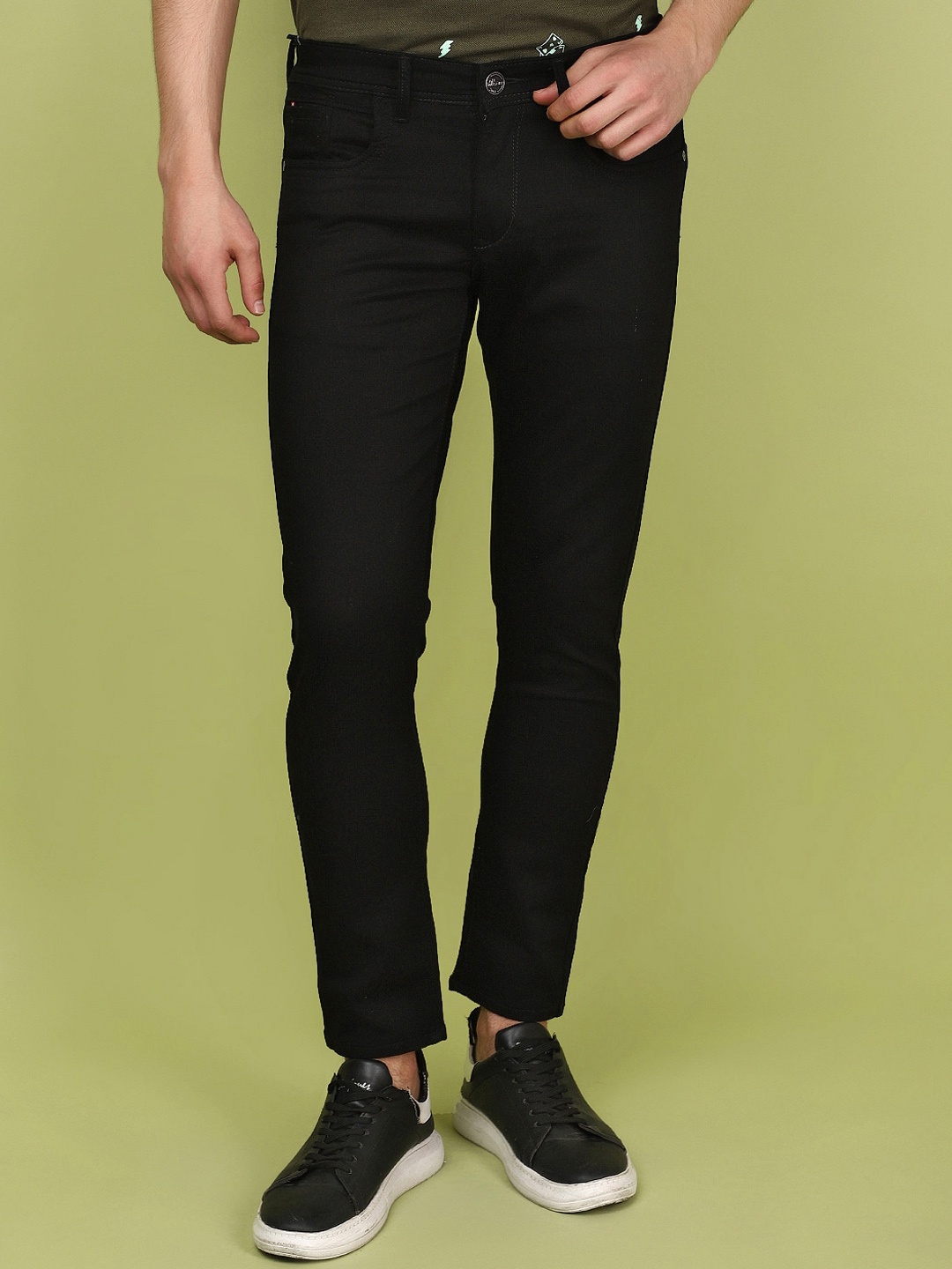

V-Mart Men Regular Fit Mid-Rise Jeans, Black