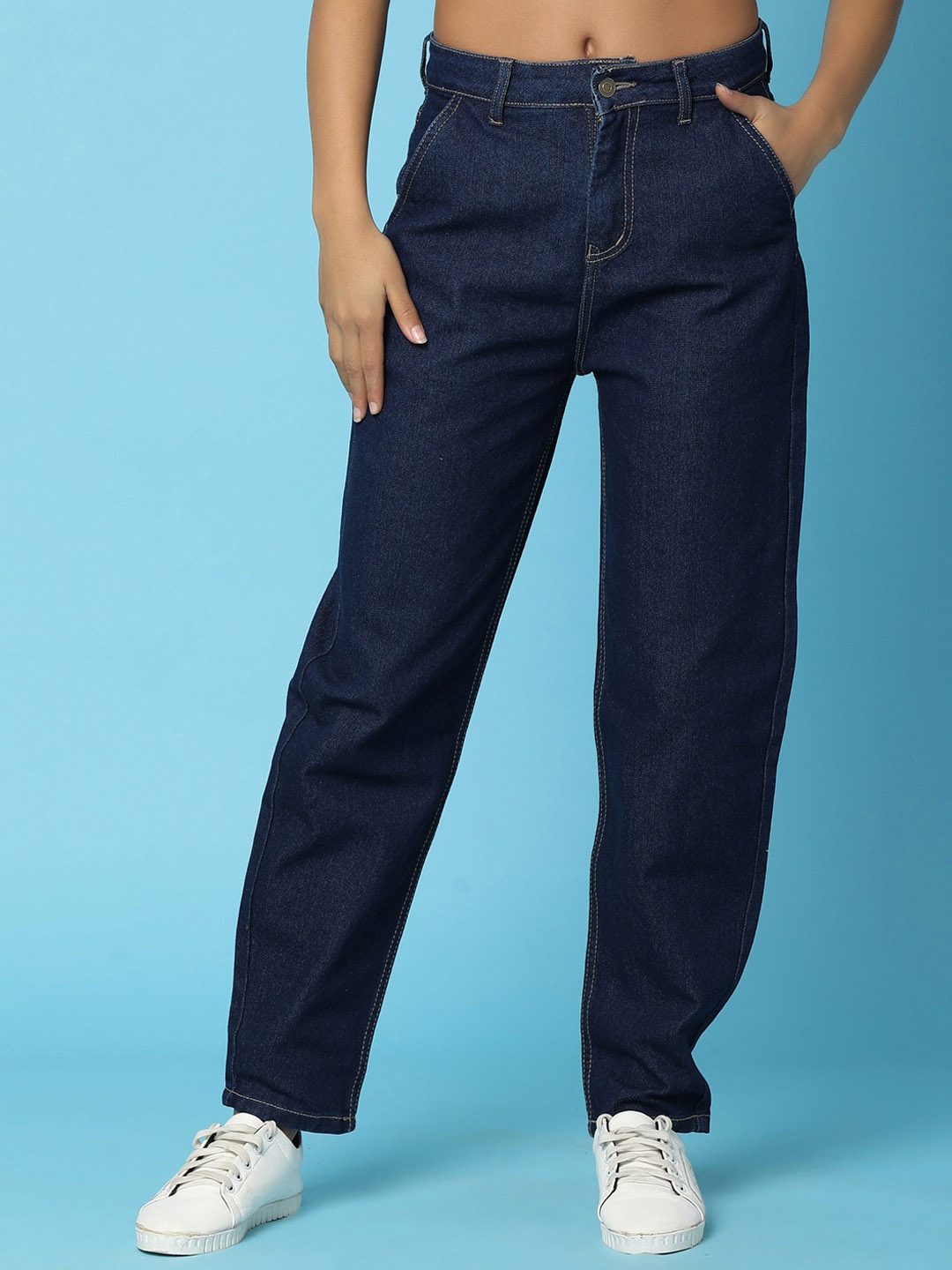 

V-Mart Women High-Rise Clean Look Jeans, Blue