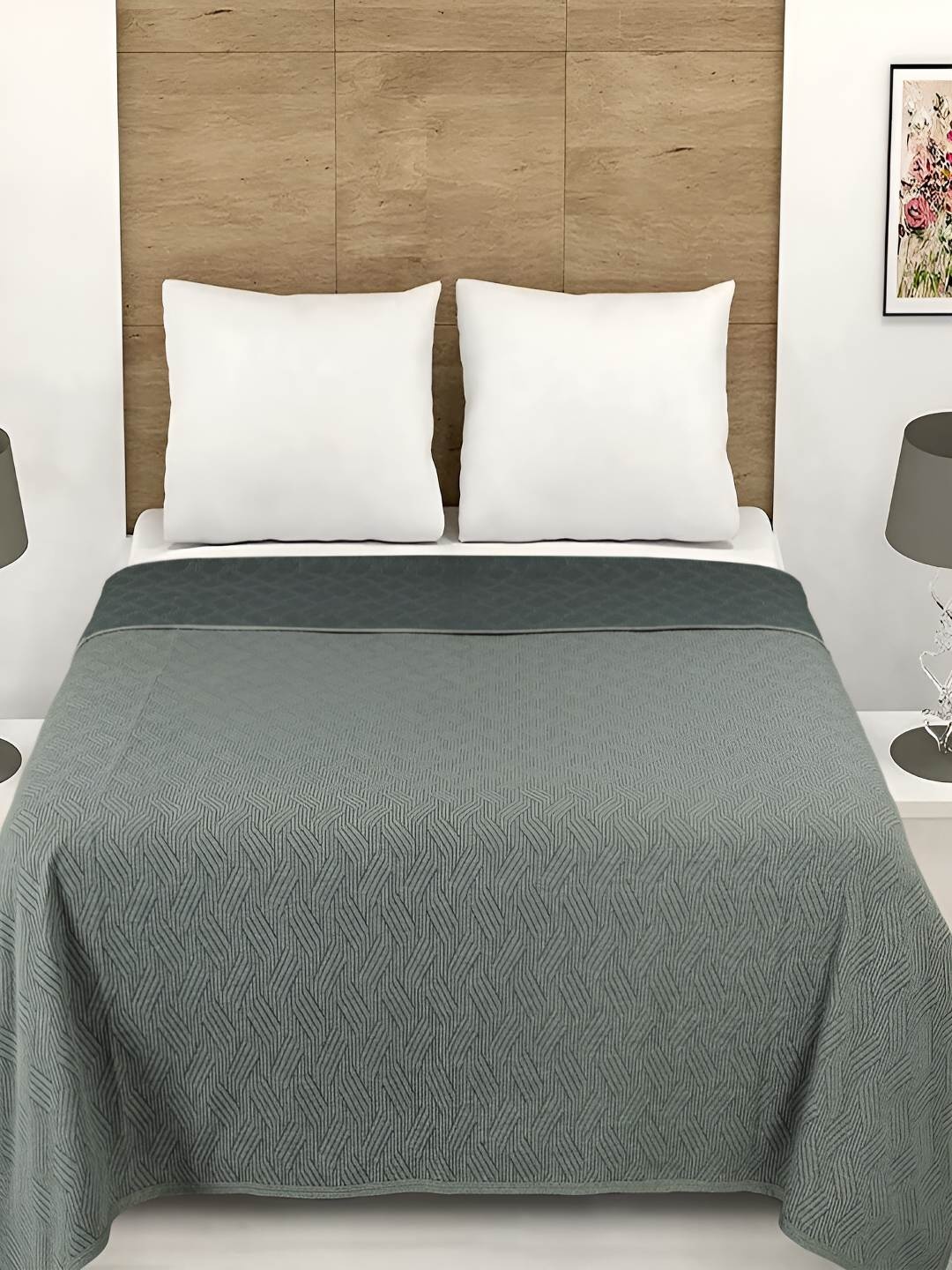 

GAPU & BALY Grey AC Room Cotton 300 GSM Double Bed Dohar