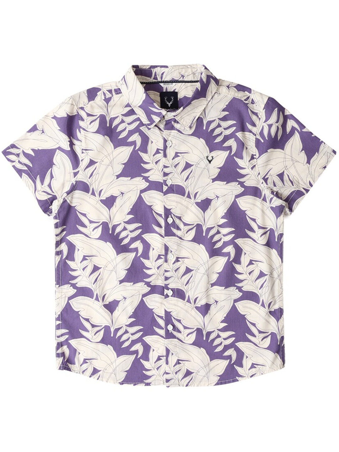 

Allen Solly Junior Boys Floral Printed Pure Cotton Casual Shirt, Purple