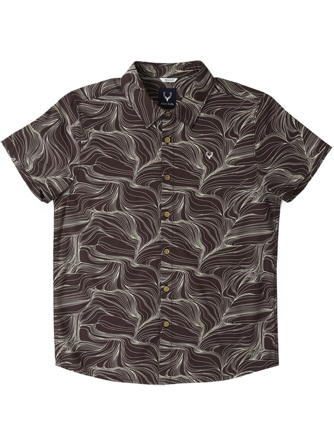 

Allen Solly Junior Boys Abstract Printed Casual Shirt, Brown