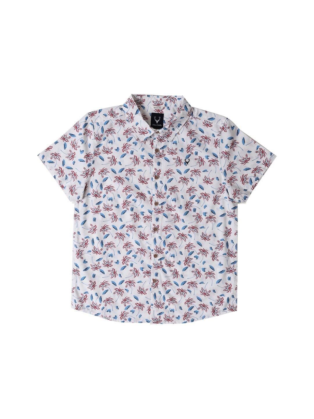 

Allen Solly Junior Boys Conversational Printed Spread Collar Cotton Casual Shirt, White