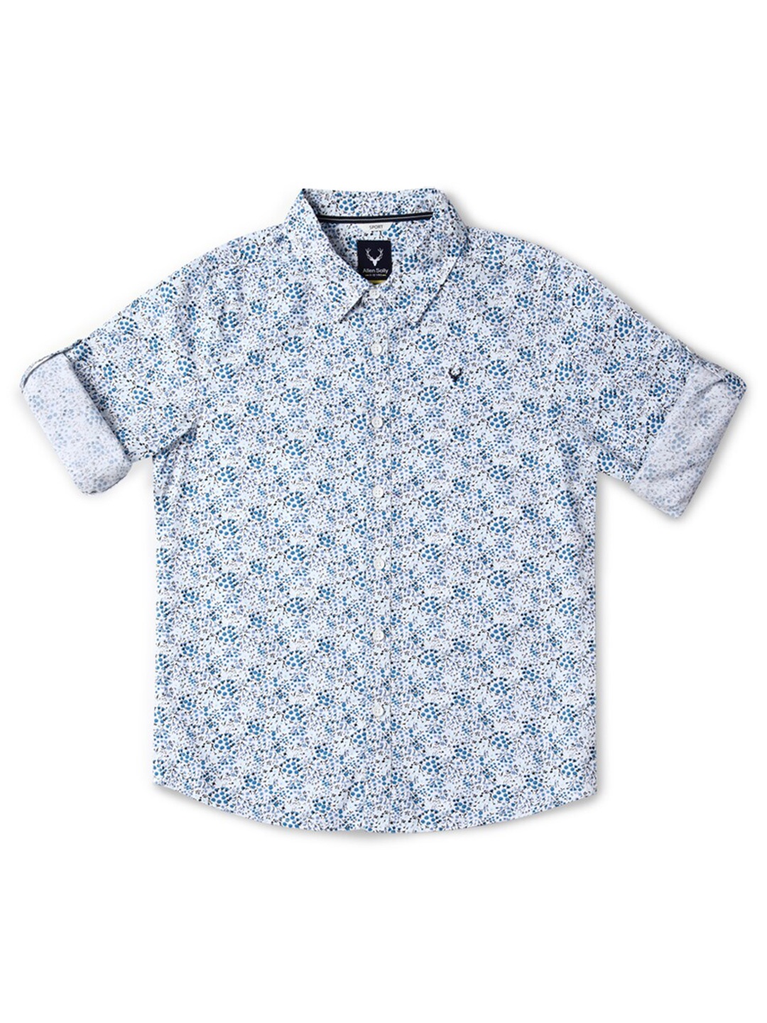 

Allen Solly Junior Boys Slim Fit Floral Opaque Printed Casual Shirt, Blue