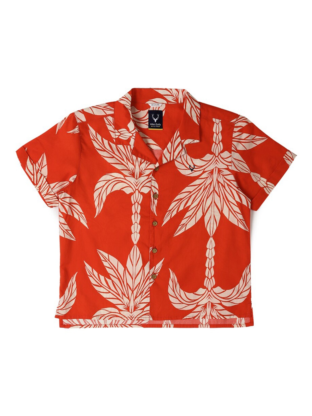 

Allen Solly Junior Boys Floral Printed Opaque Casual Shirt, Orange
