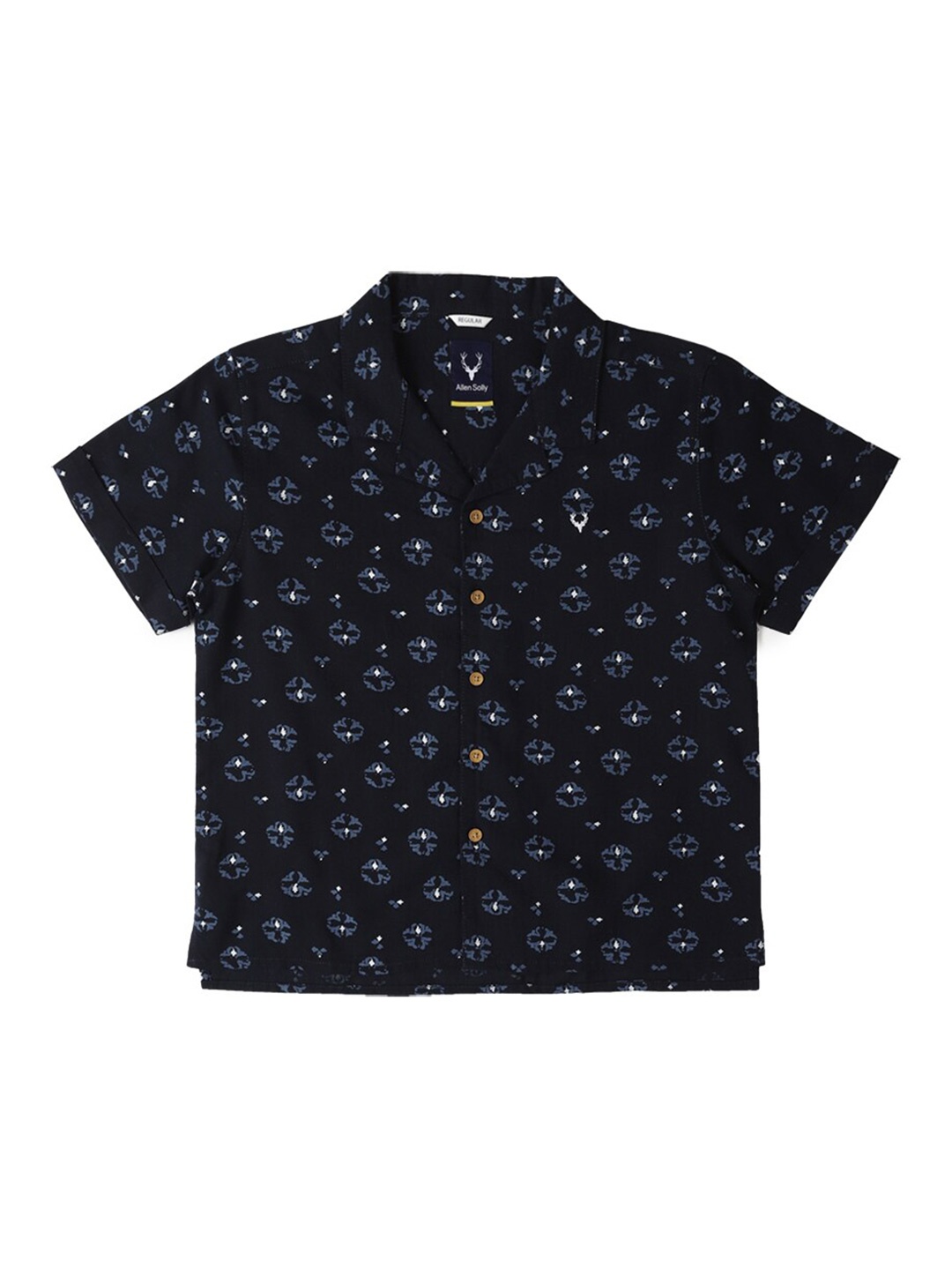 

Allen Solly Junior Boys Opaque Printed Casual Shirt, Black