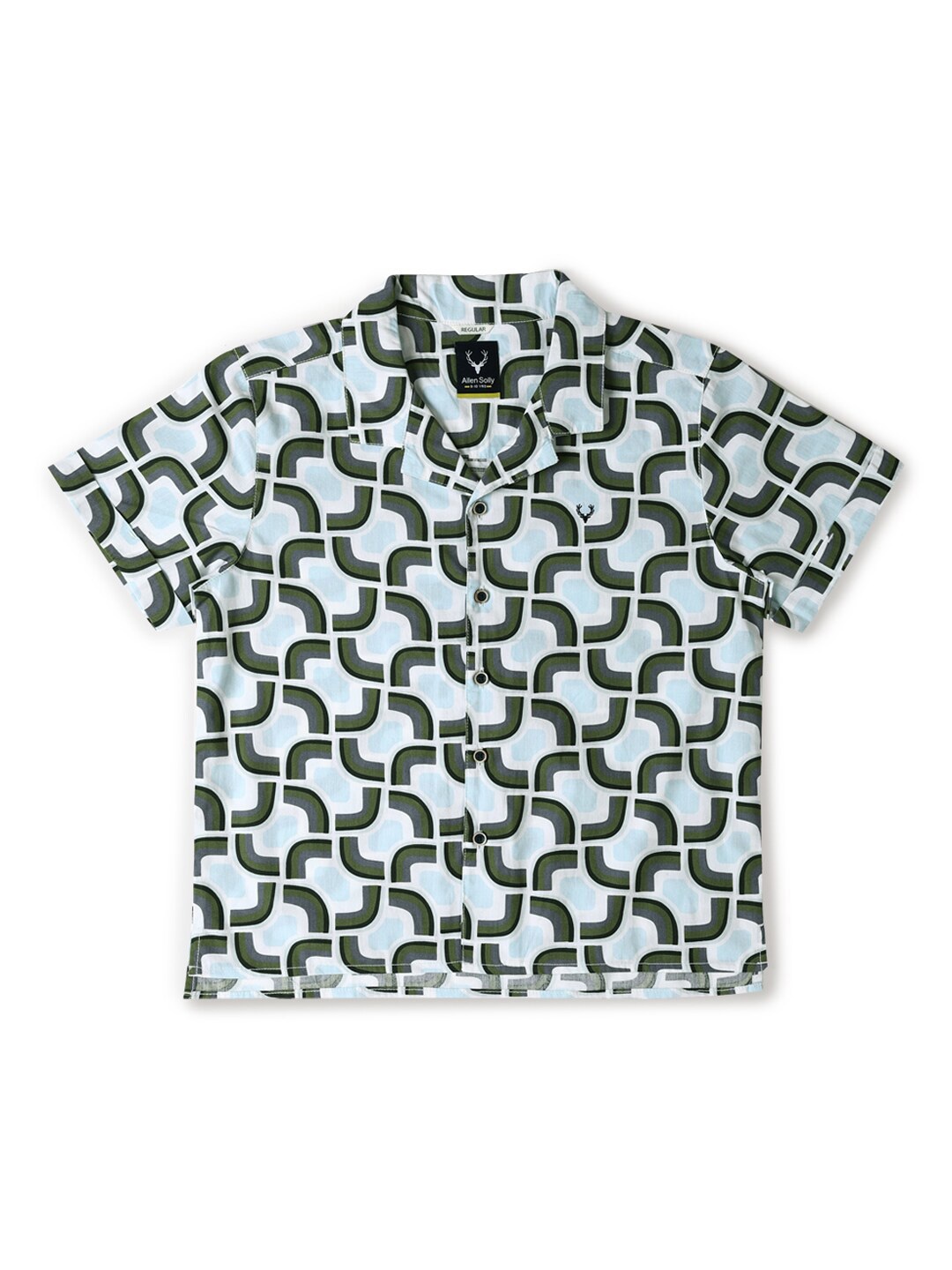

Allen Solly Junior Boys Opaque Printed Casual Shirt, Blue