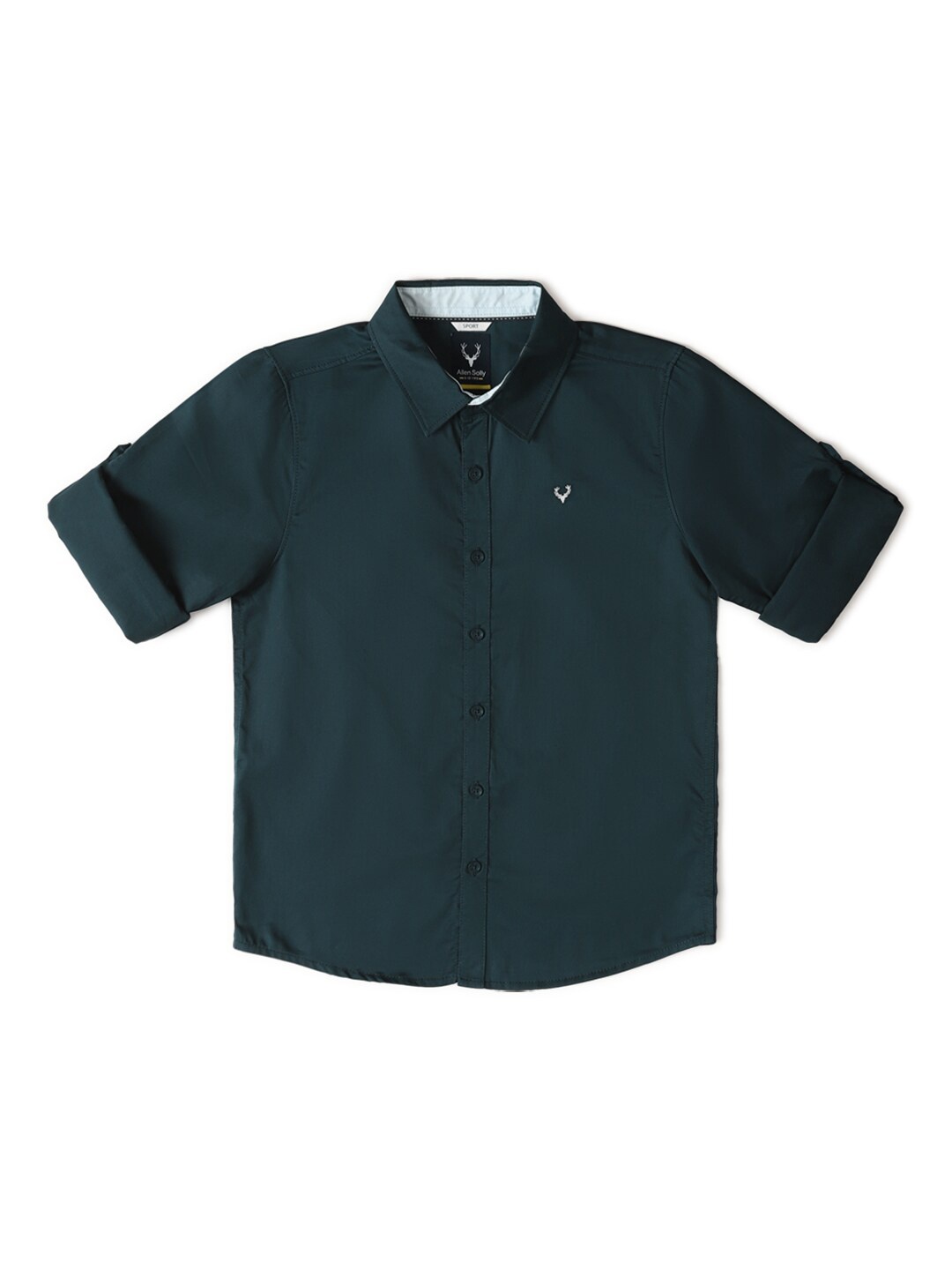 

Allen Solly Junior Boys Spread Collar Long Sleeves Cotton Casual Shirt, Green