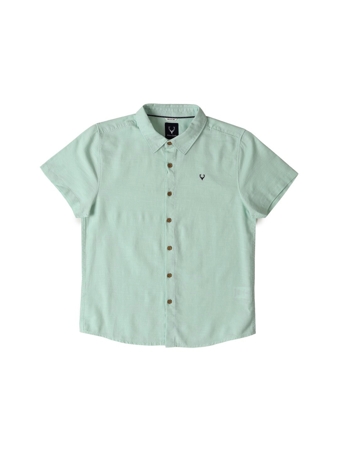 

Allen Solly Junior Boys Spread Collar Short Sleeves Cotton Shirt, Green