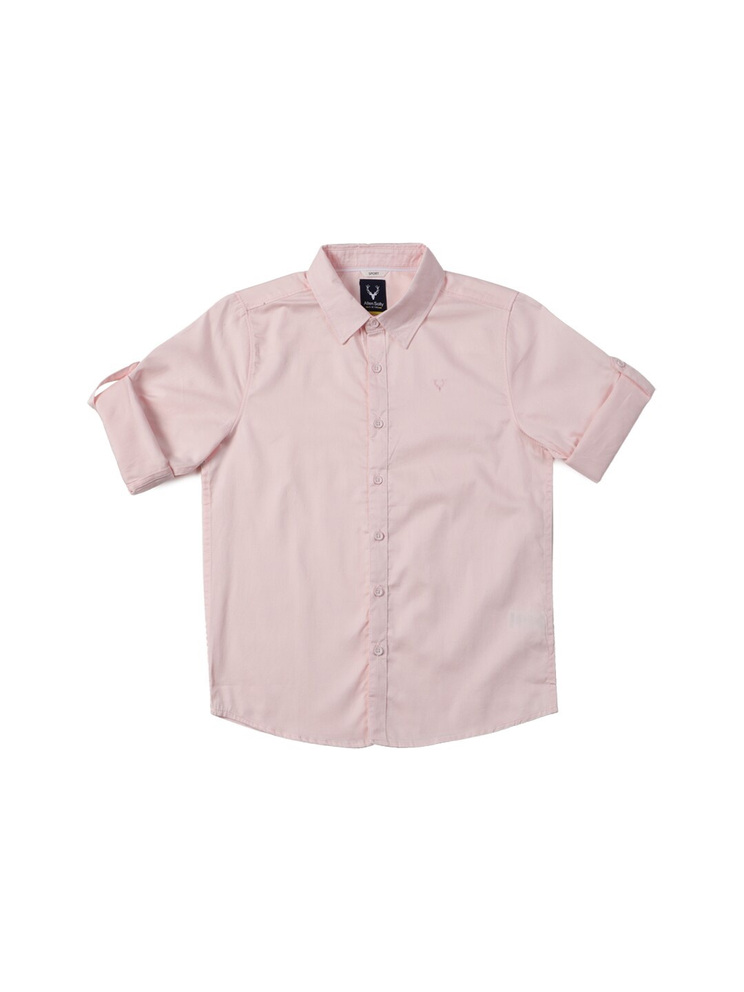 

Allen Solly Junior Boys Spread Collar Roll-Up Sleeves Cotton Shirt, Pink