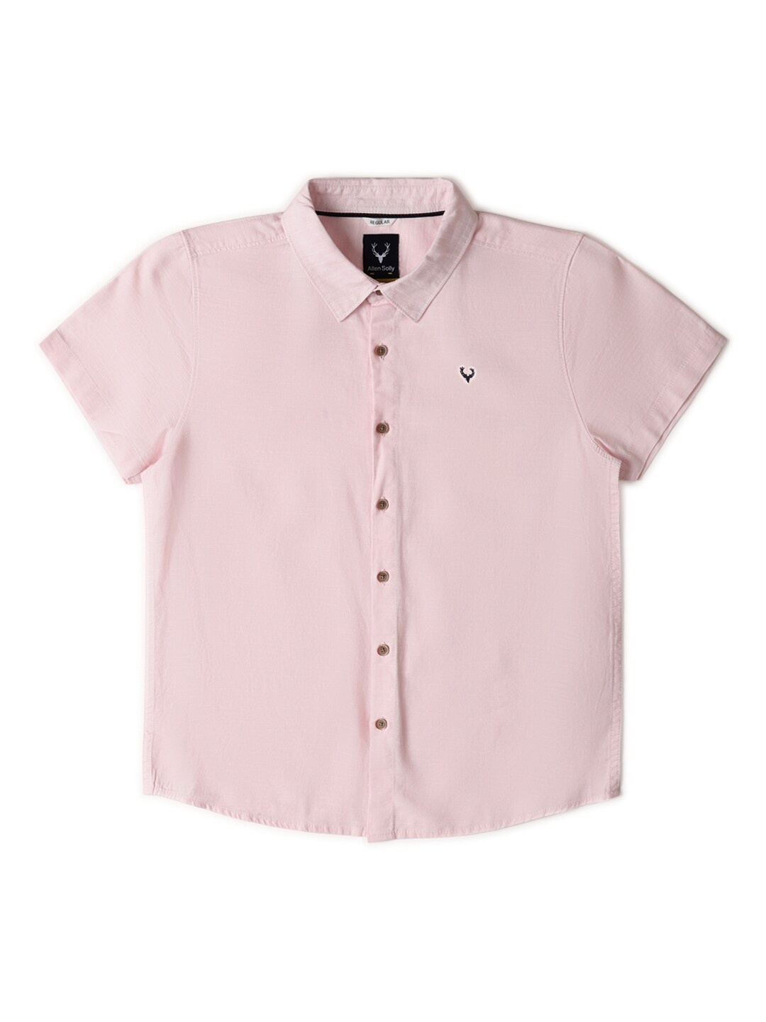 

Allen Solly Junior Boys Spread Collar Short Sleeves Cotton Shirt, Pink