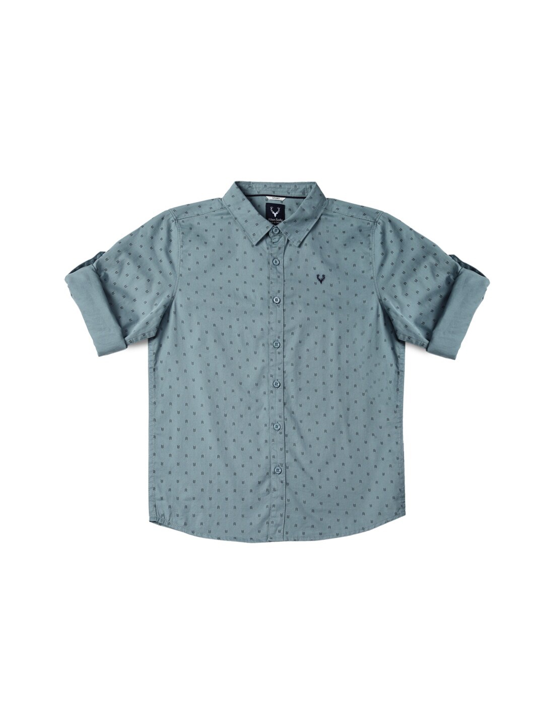 

Allen Solly Junior Boys Slim Fit Opaque Micro Ditsy Printed Casual Shirt, Green
