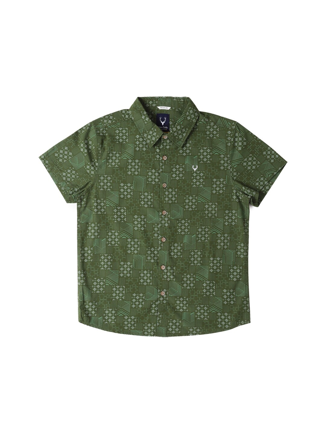 

Allen Solly Junior Boys Floral Printed Casual Shirt, Green