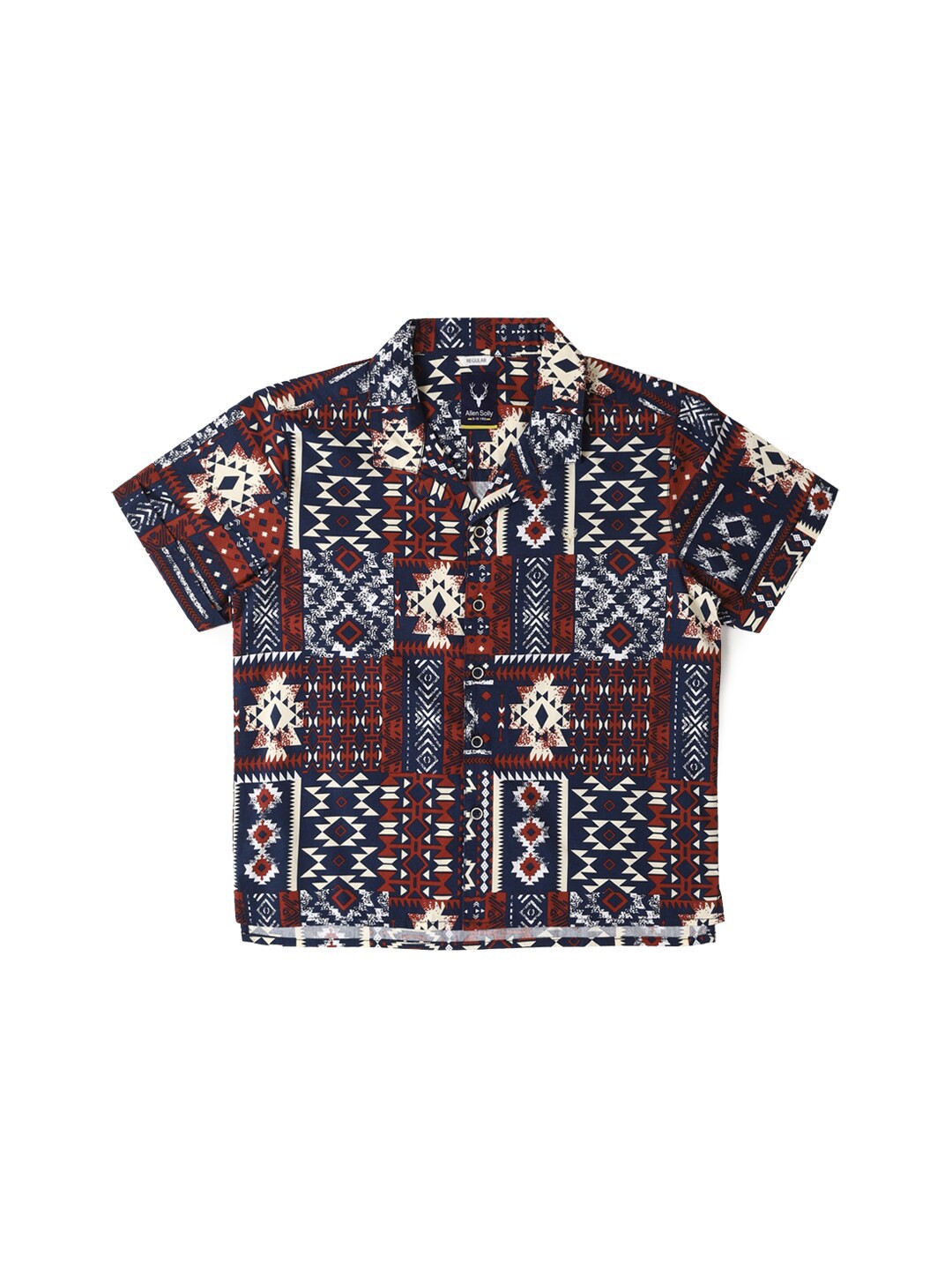 

Allen Solly Junior Boys Opaque Geometric Printed Casual Shirt, Maroon