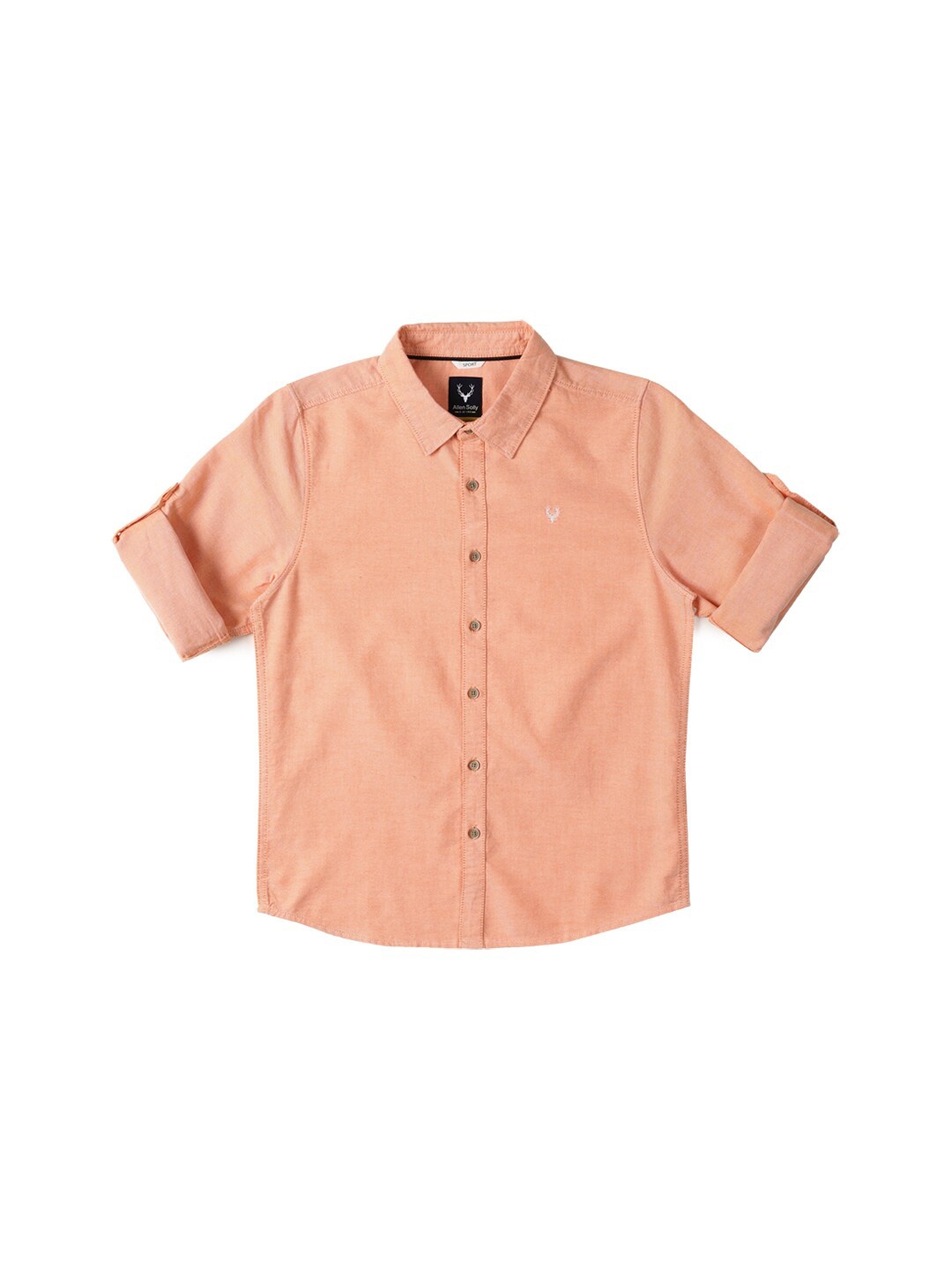 

Allen Solly Junior Boys Slim Fit Opaque Casual Shirt, Peach