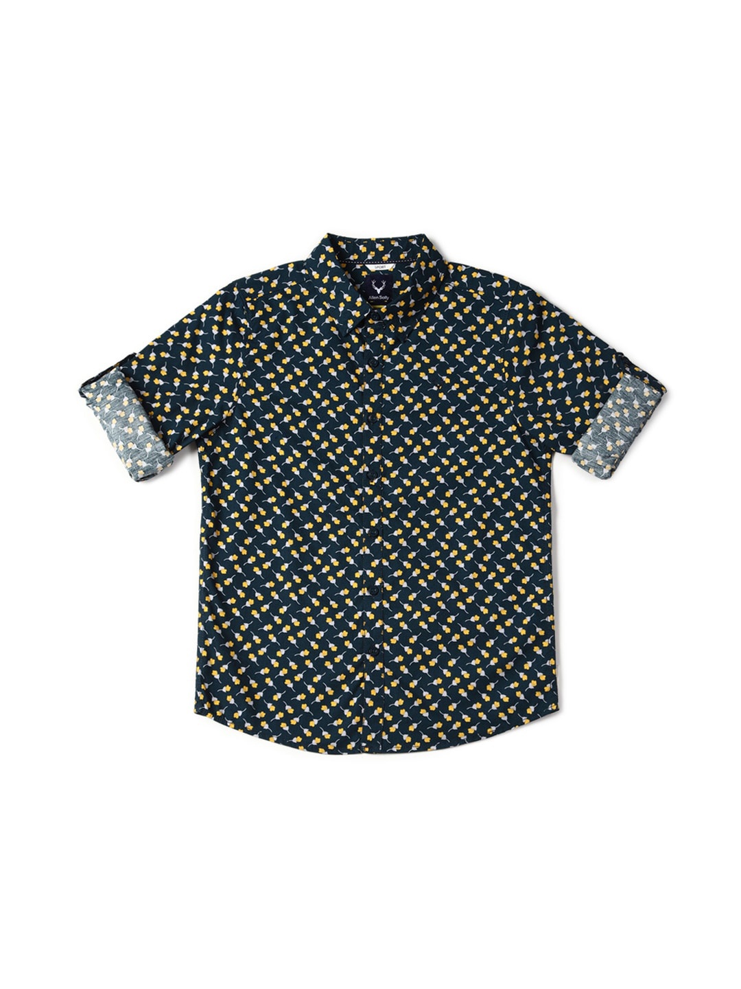 

Allen Solly Junior Boys Slim Fit Floral Printed Casual Shirt, Black