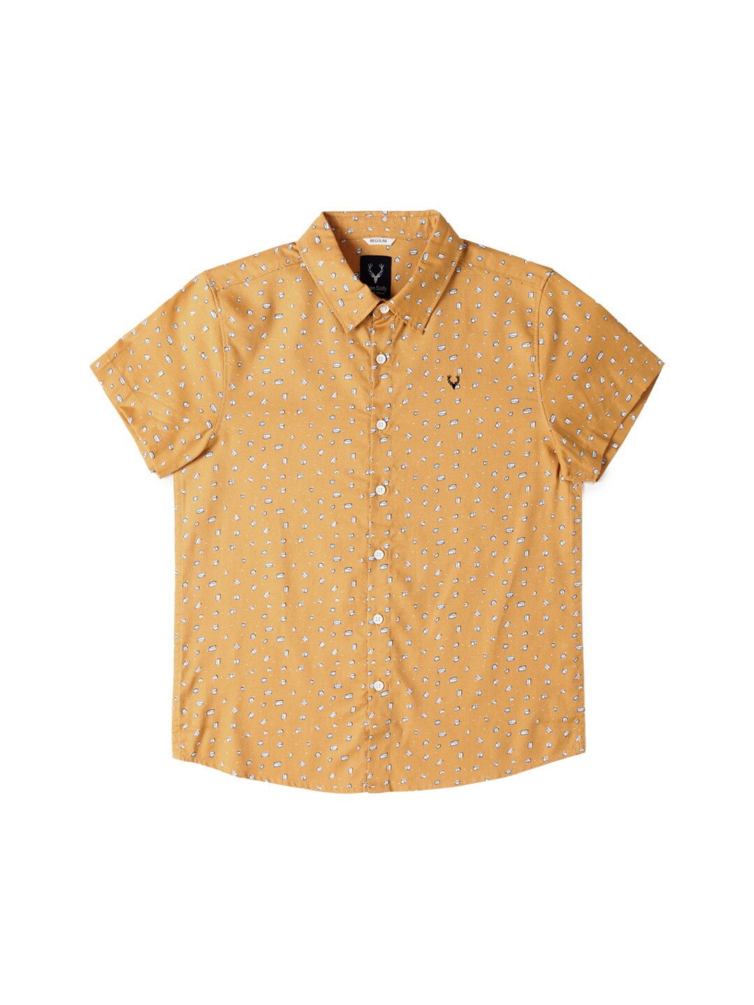 

Allen Solly Junior Boys Micro Ditsy Printed Opaque Casual Shirt, Yellow