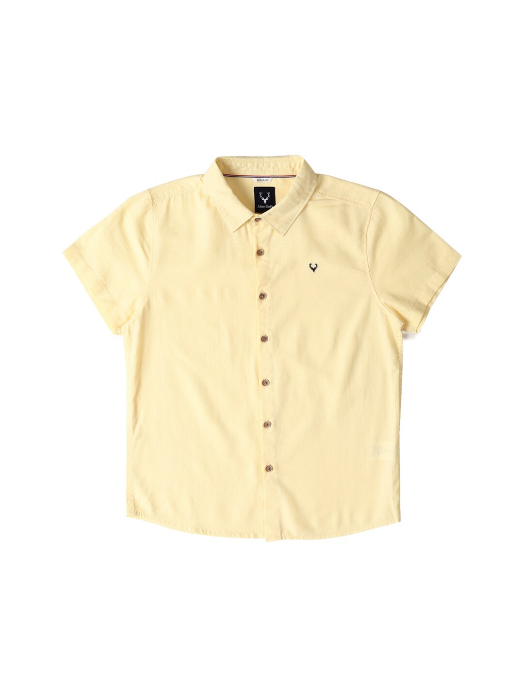 

Allen Solly Junior Boys Spread Collar Cotton Opaque Casual Shirt, Yellow