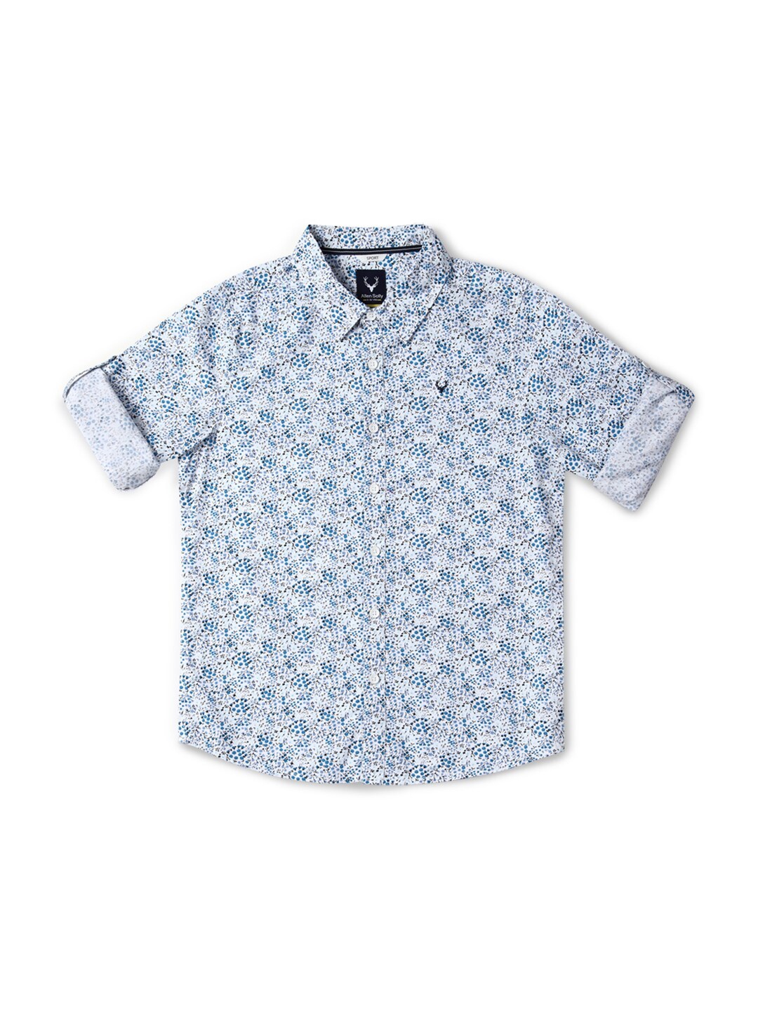 

Allen Solly Junior Boys Floral Printed Slim Fit Opaque Casual Shirt, Blue