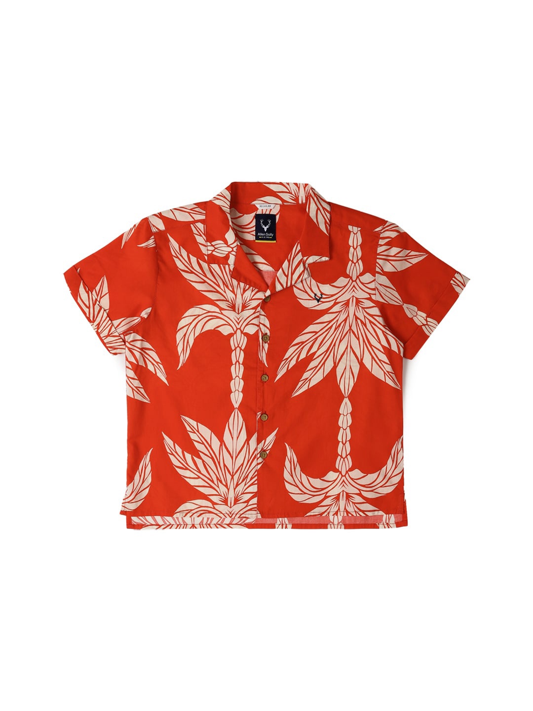 

Allen Solly Junior Boys Floral Printed Opaque Casual Shirt, Orange