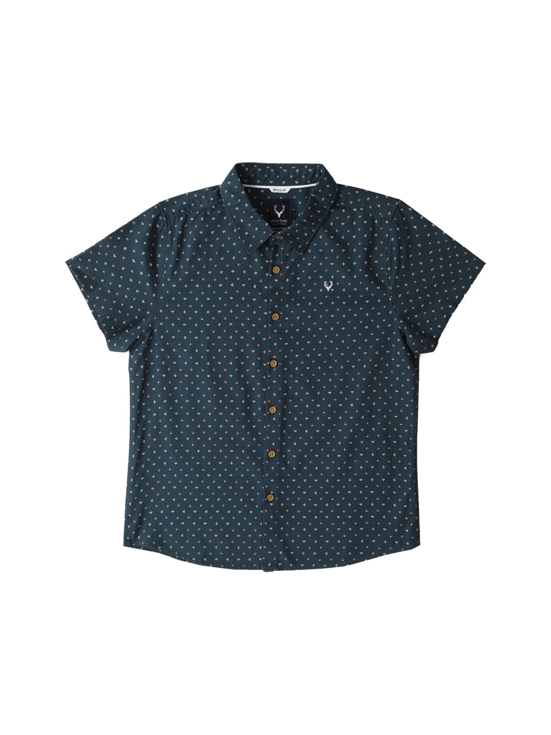 

Allen Solly Junior Boys Opaque Printed Cotton Casual Shirt, Green