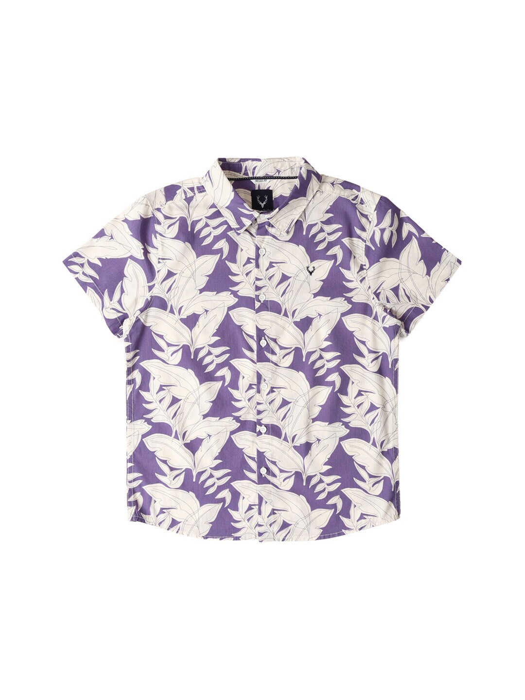 

Allen Solly Junior Boys Opaque Printed Cotton Casual Shirt, Purple