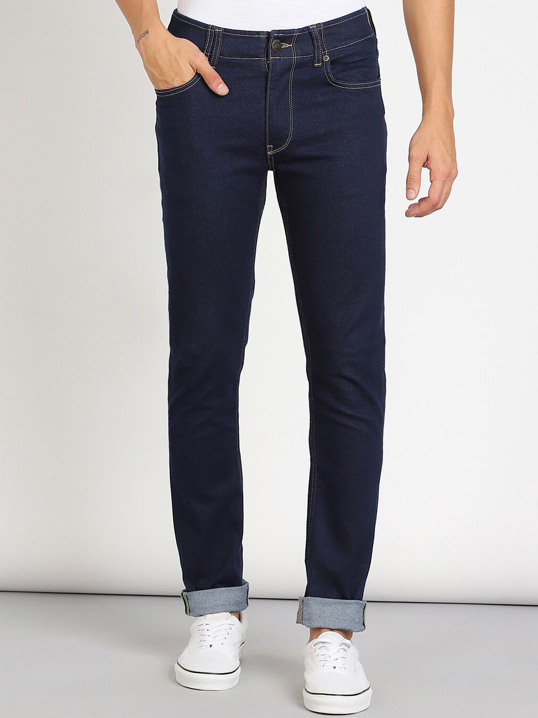 

Lee Men Bruce Skinny Fit Stretchable Jeans, Blue