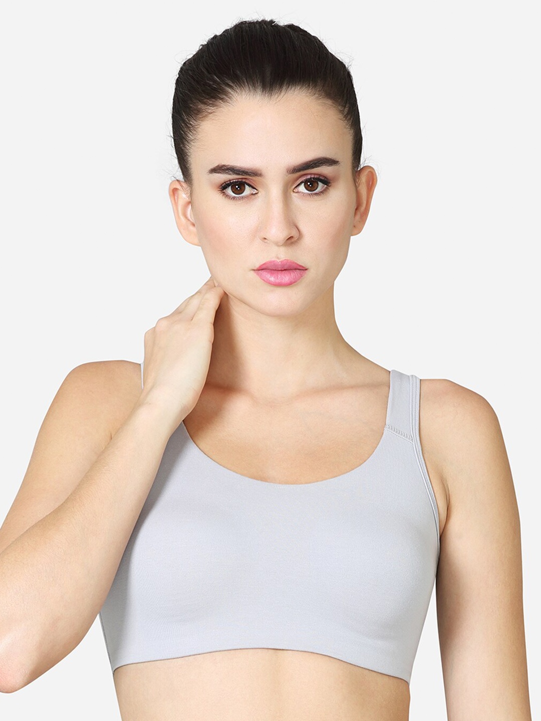 

VStar Full Coverage Training or Gym Workout Bra With All Day Comfort, Grey