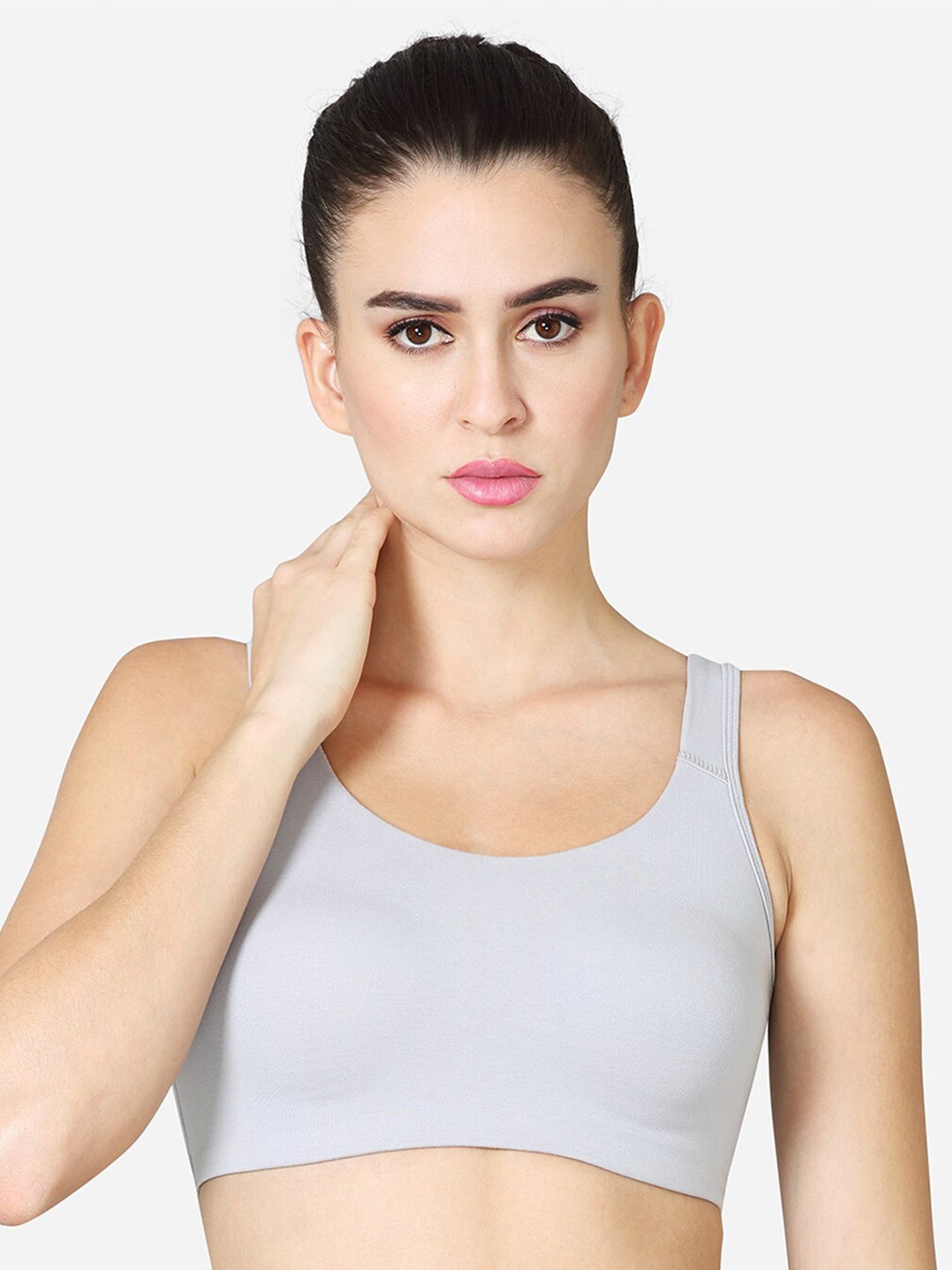 

VStar Full Coverage Training or Gym Workout Bra With All Day Comfort, Grey