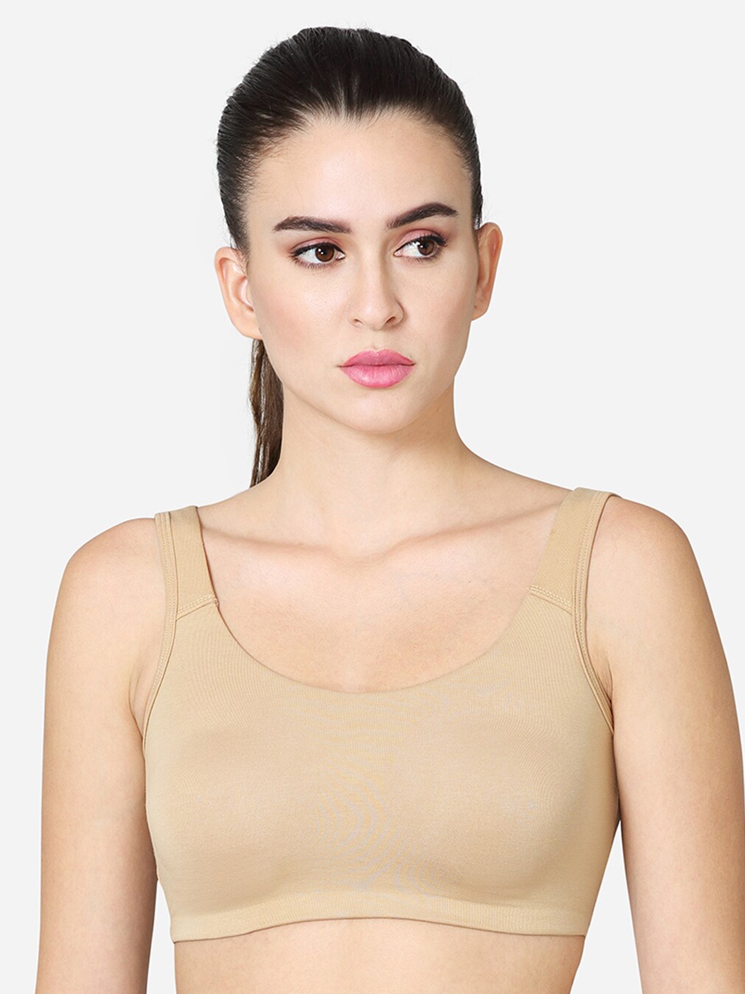 

VStar Full Coverage Training or Gym Workout Bra With All Day Comfort, Beige