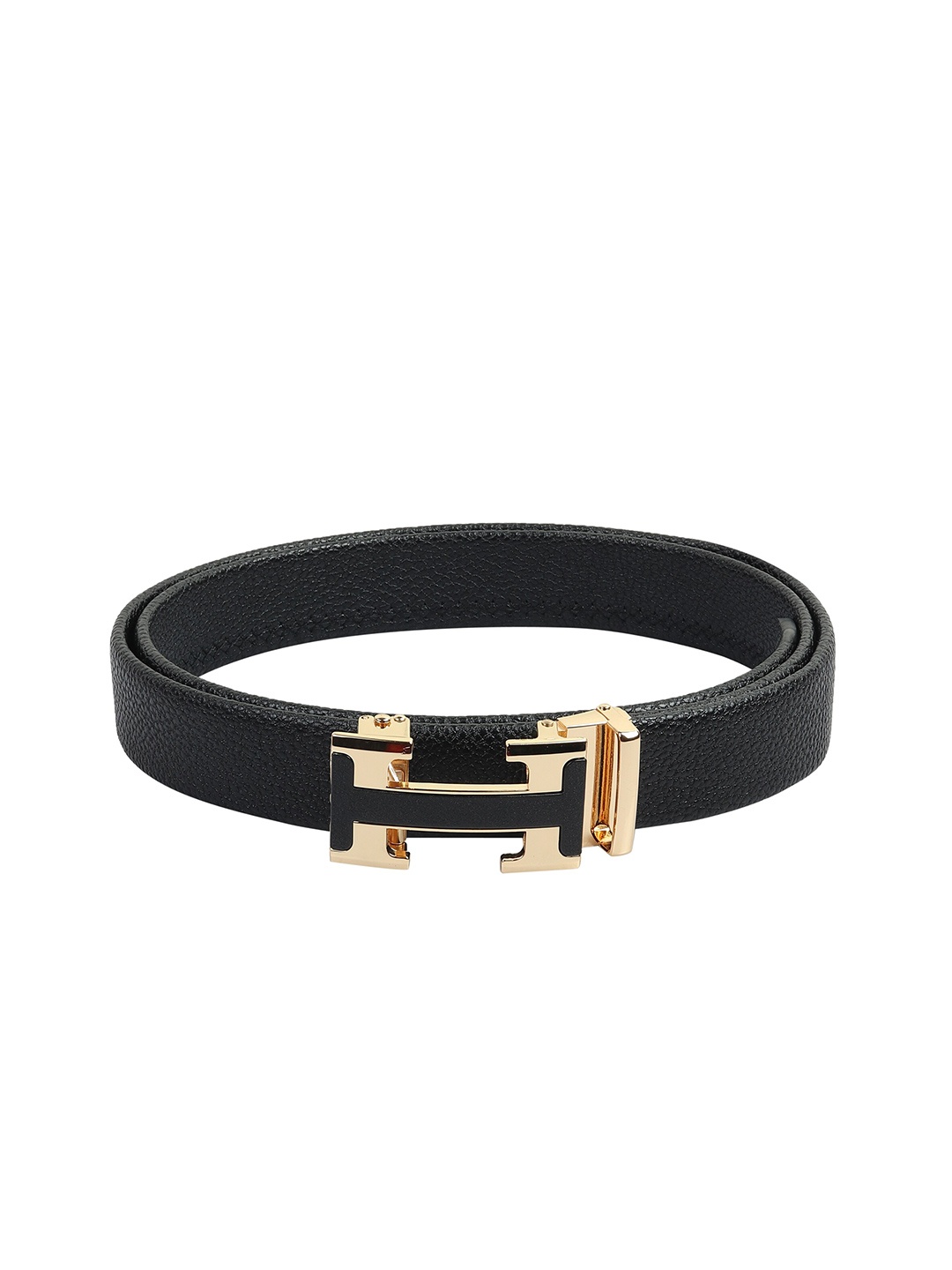 

Mast & Harbour Men Black Textured Synthetic Leather Casual Belt