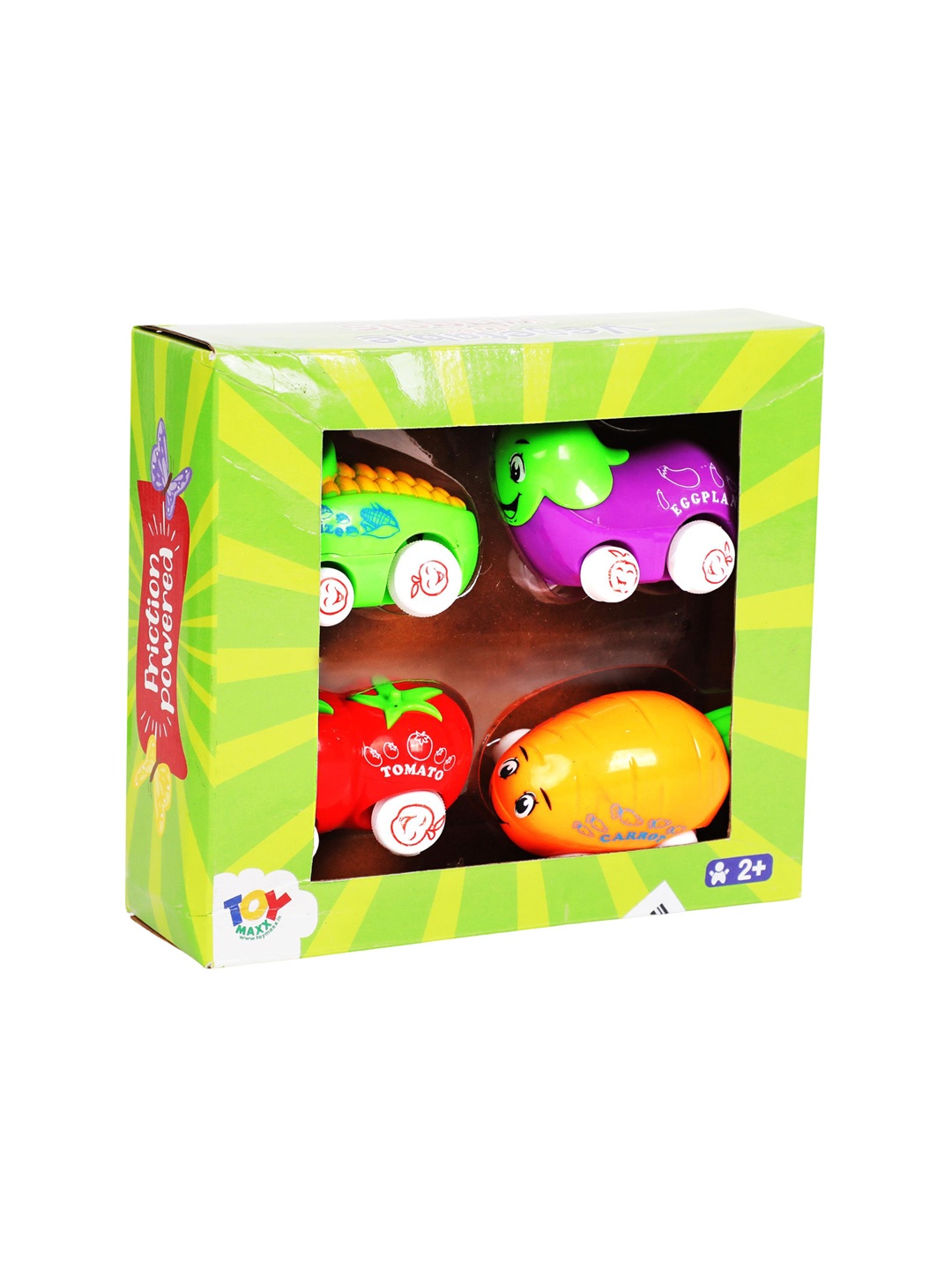 

Toymaxx Kids Set of 4 Friction Powered Vegetables Toys, Green