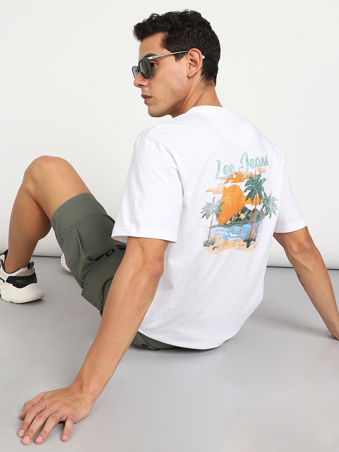 

Lee Graphic Printed Cotton T-shirt, White