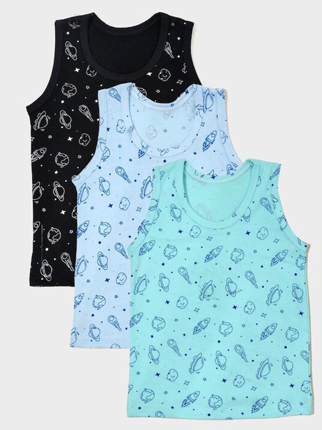 

YK Selection Of 3 Boys Printed Cotton T-shirt, Assorted